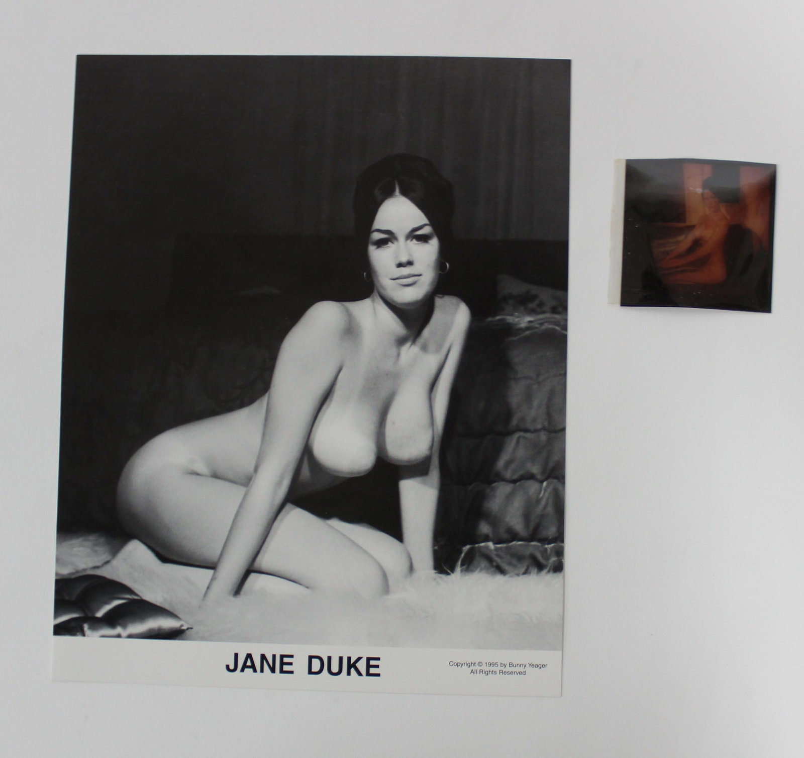 Jane Duke Photo & Negatives (2): 1 8 x 10 image and a 2.5 x 2.5 negative.