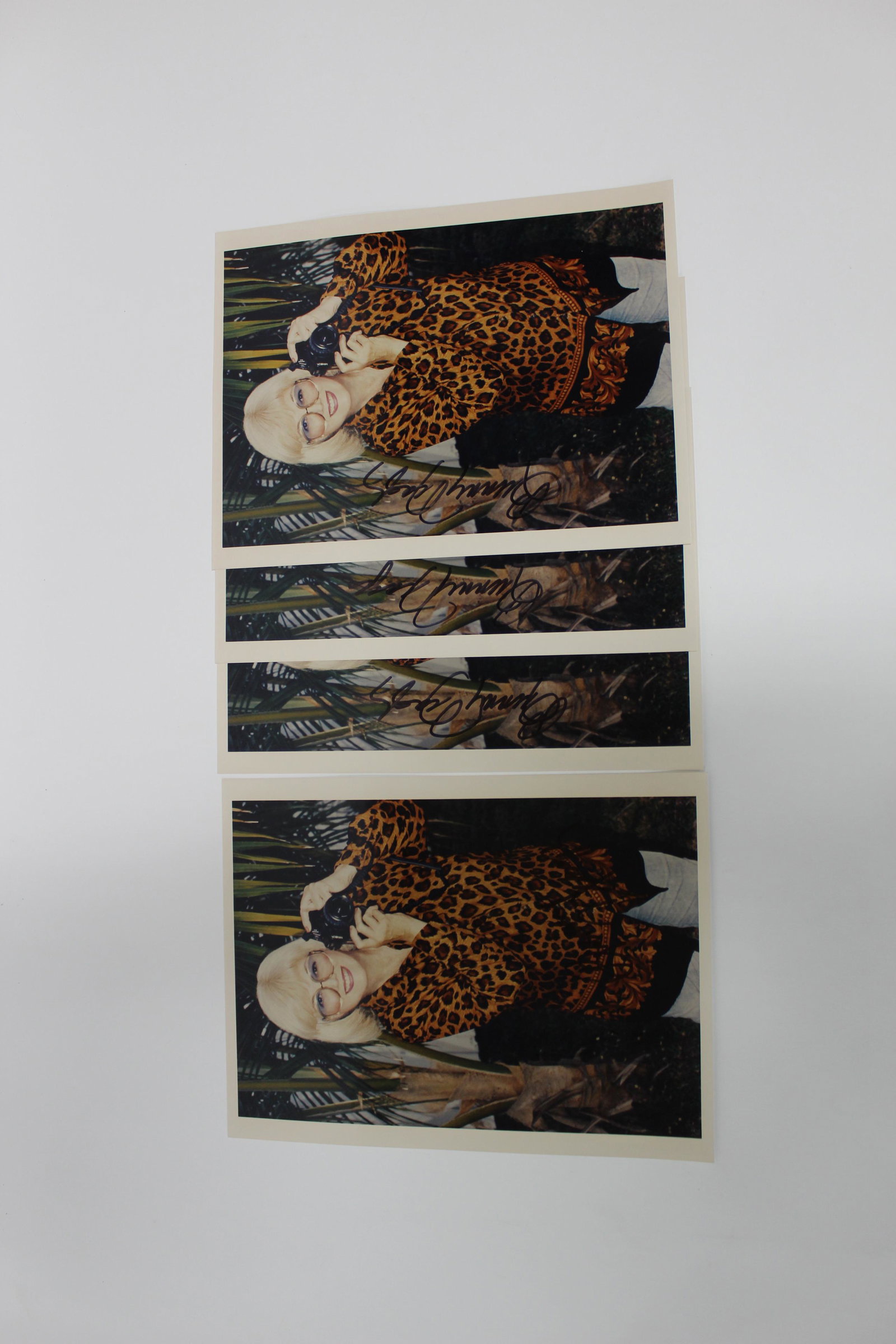 Sgd. Bunny Yeager Photos (4): Self Portrait. 8 x 10.