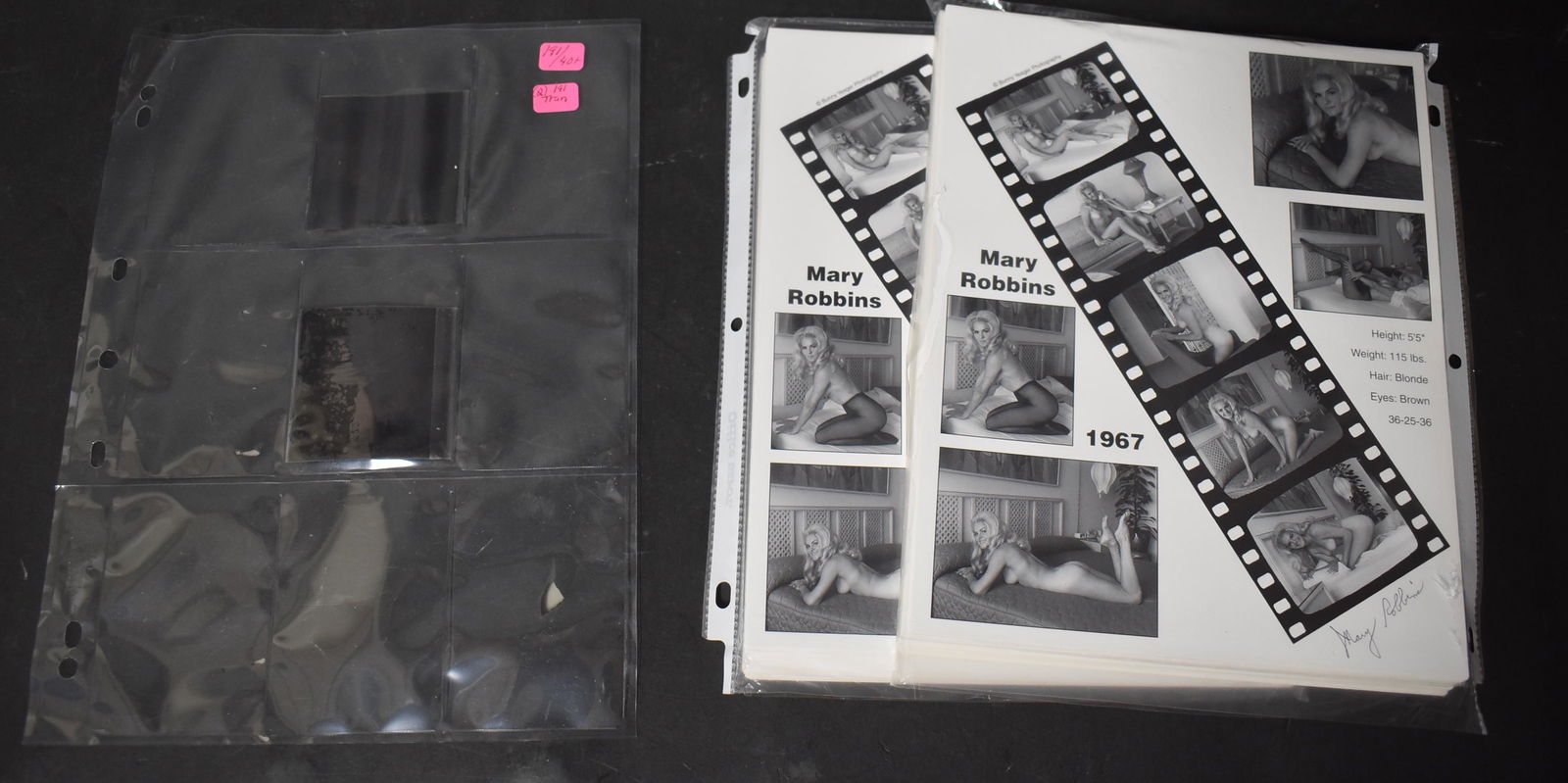 (40)+ 8X10 Bio of Mary Robbins. (2) 3x3 Transparency's (1 of 2)