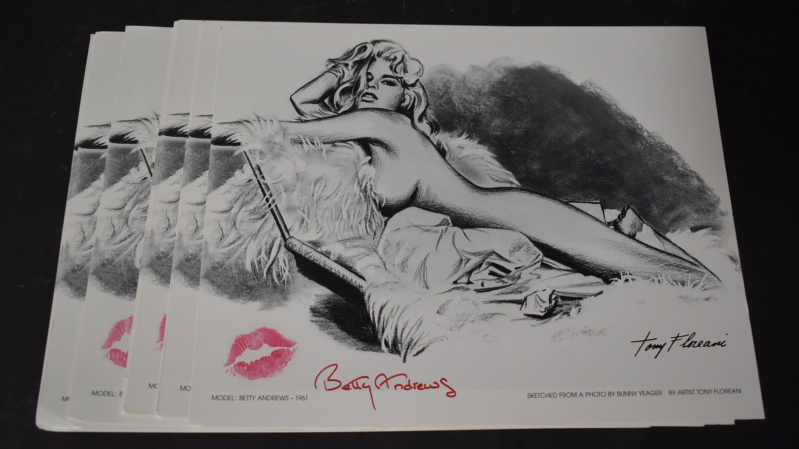 Tony Floreani Prints Sgd Betty Andrews 1961(9) (1 of 1)