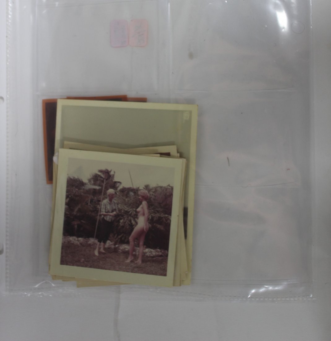 (13) Photos 4x5,2x3, 4x4 (2) 3x3 Transparencies.: (13) Photos 4x4 ,4x5 ,2x3. (2) 3x3 Transparencies Bunny Yeager & Nude Model. All Different Poses Of Bunny Yeager 1960's.
