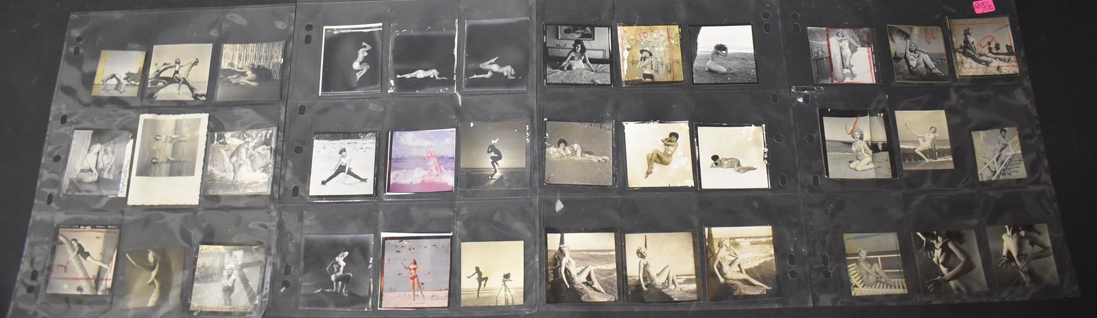(36) 3x3 Photos of Models From Contact Sheets. (1 of 3)
