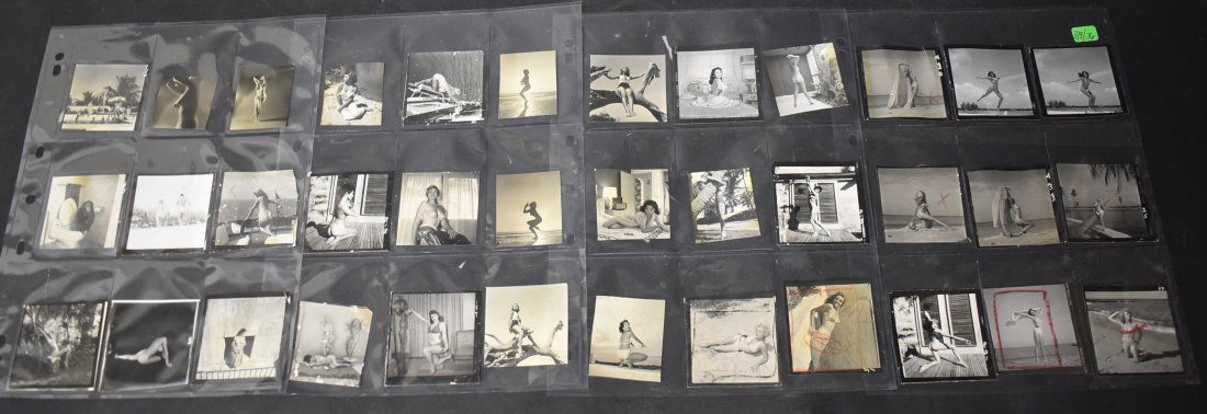 (36) 3x3 Photos of Models From Contact Sheets. (1 of 3)