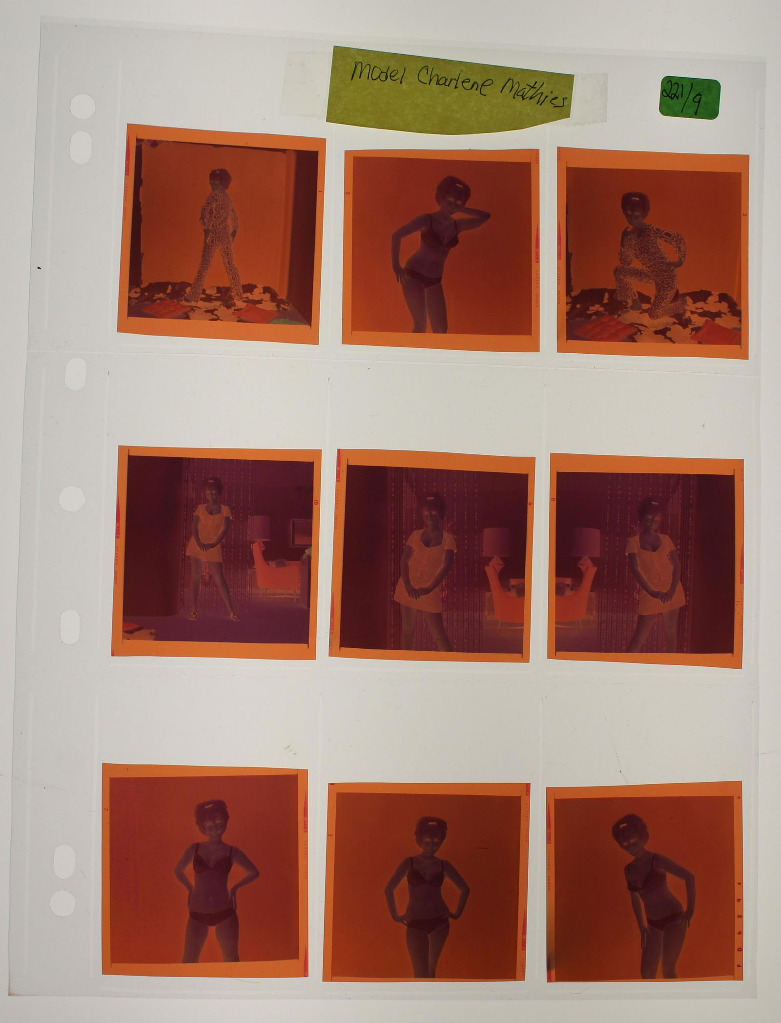 (9) Color Negatives 3x3 (1 of 3)