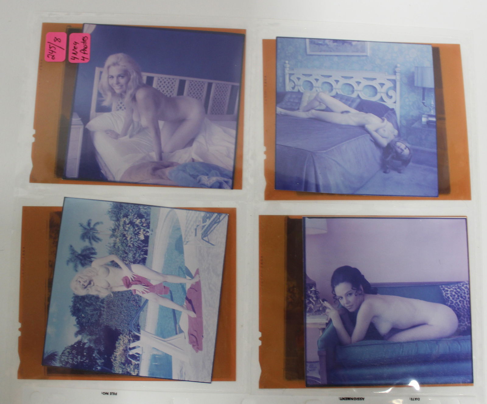 (4) Colored Negatives 4x5 (4) Photos 4x4 (1 of 1)