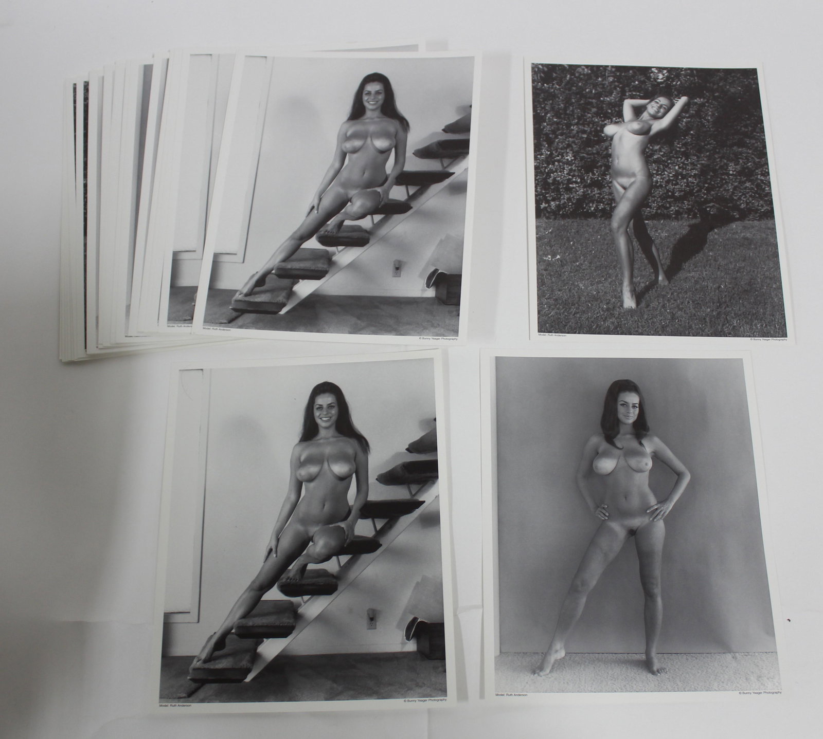 (52) 8x10 Photos Ruth Anderson.: 8x10 Double Stock. (52) Photos Model Ruth Anderson. (3) Different Poses. By Bunny Yeager Photography.