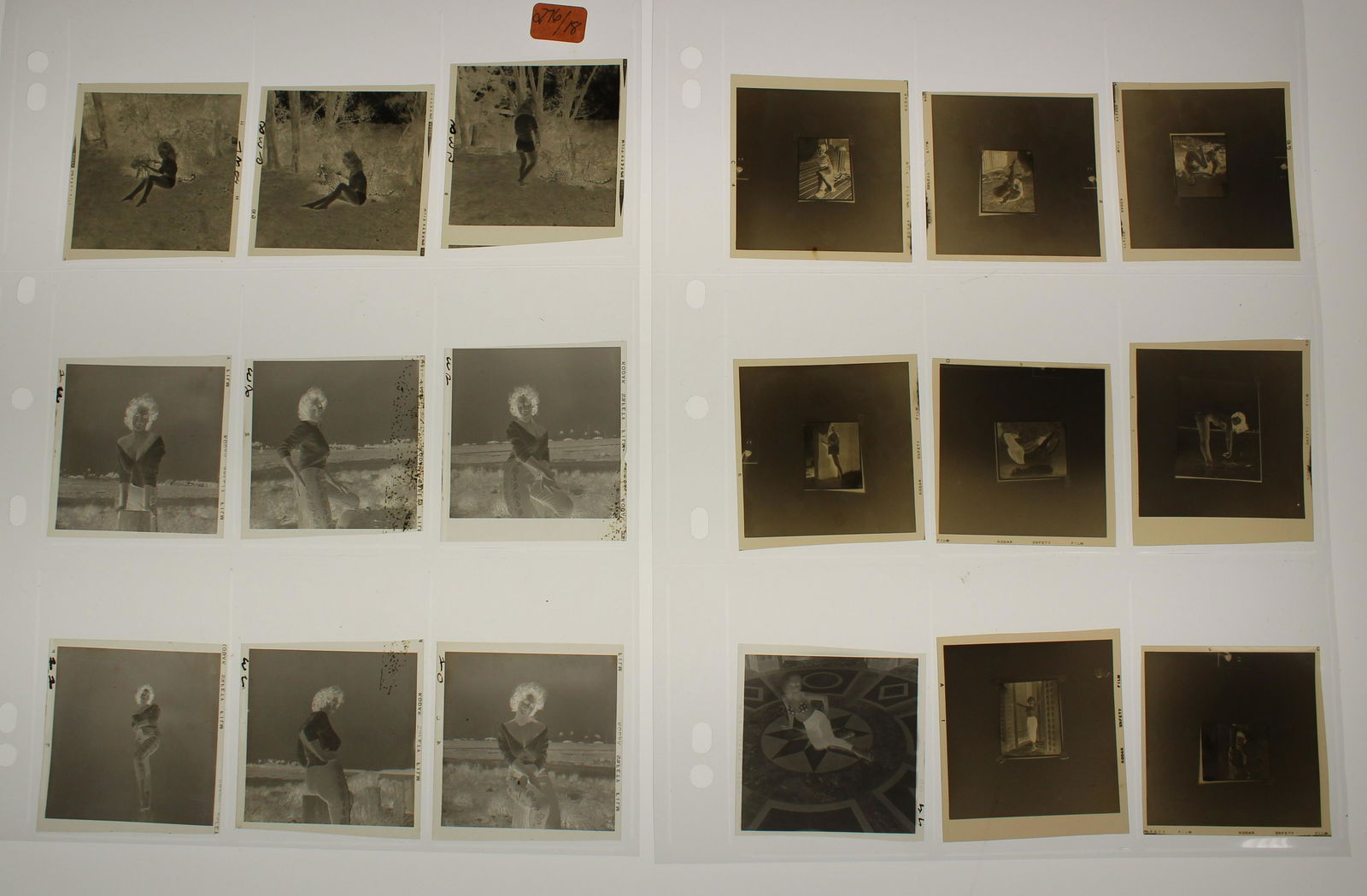 (18) 3x3 B&W Negatives Different Models. (1 of 3)