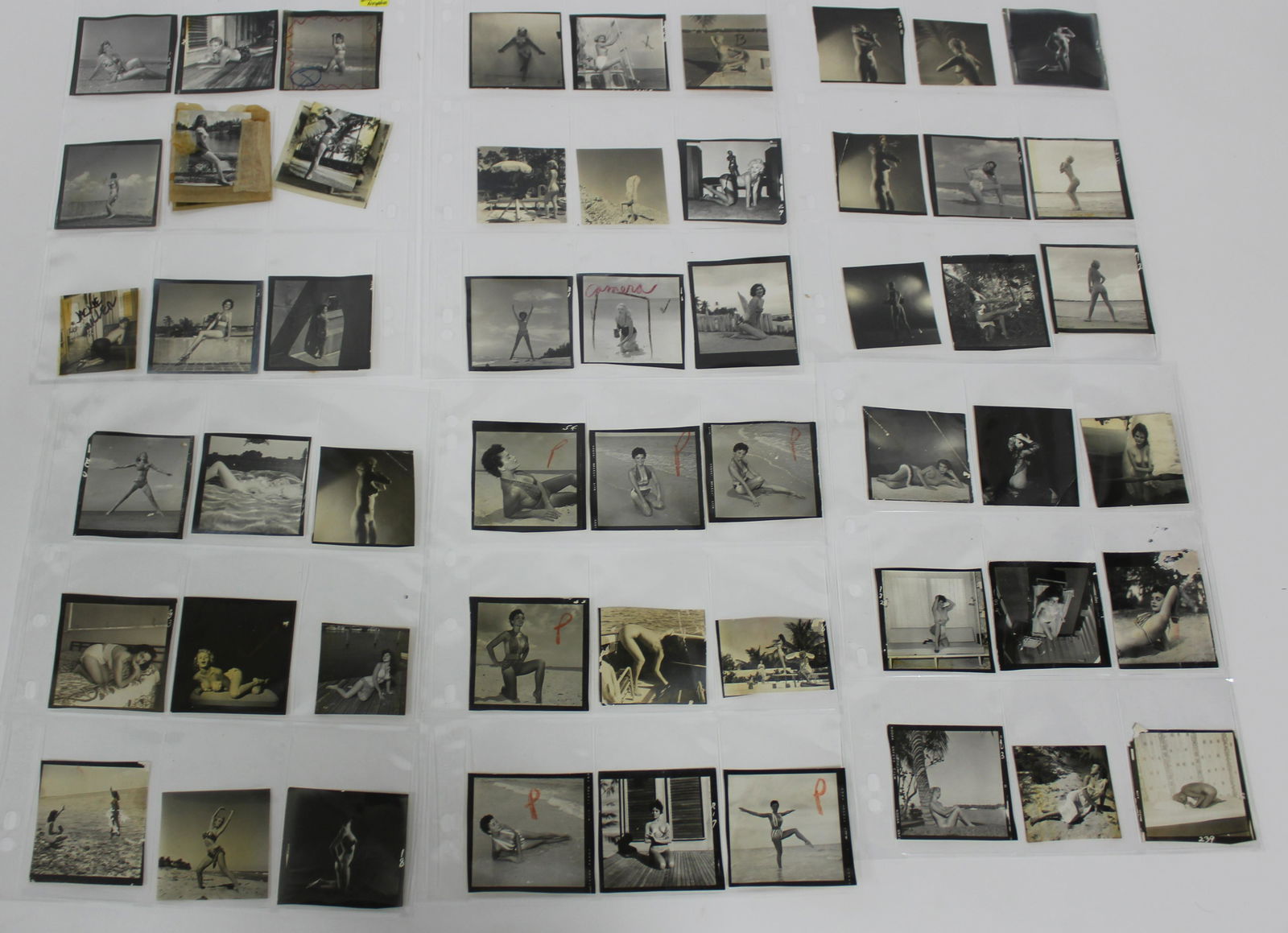 (54) 3x3 Photos of Contact Sheets. (2) With Negatives (1 of 5)