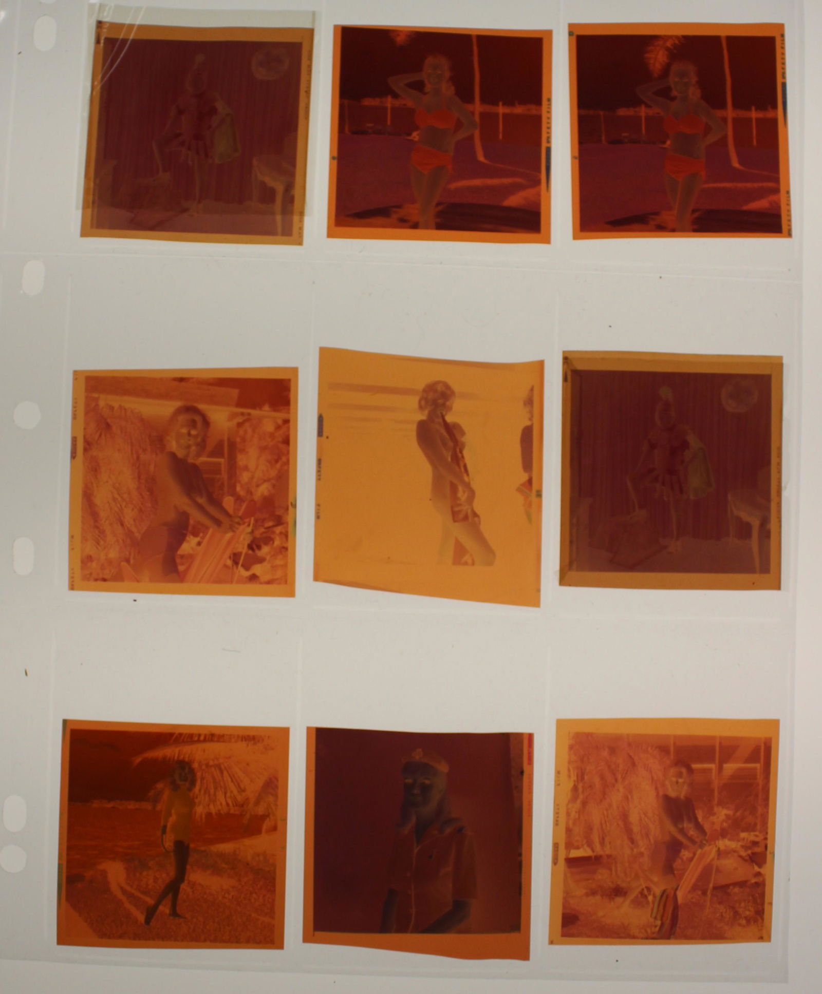 (9) 3x3 Colored Negatives. (1 of 3)