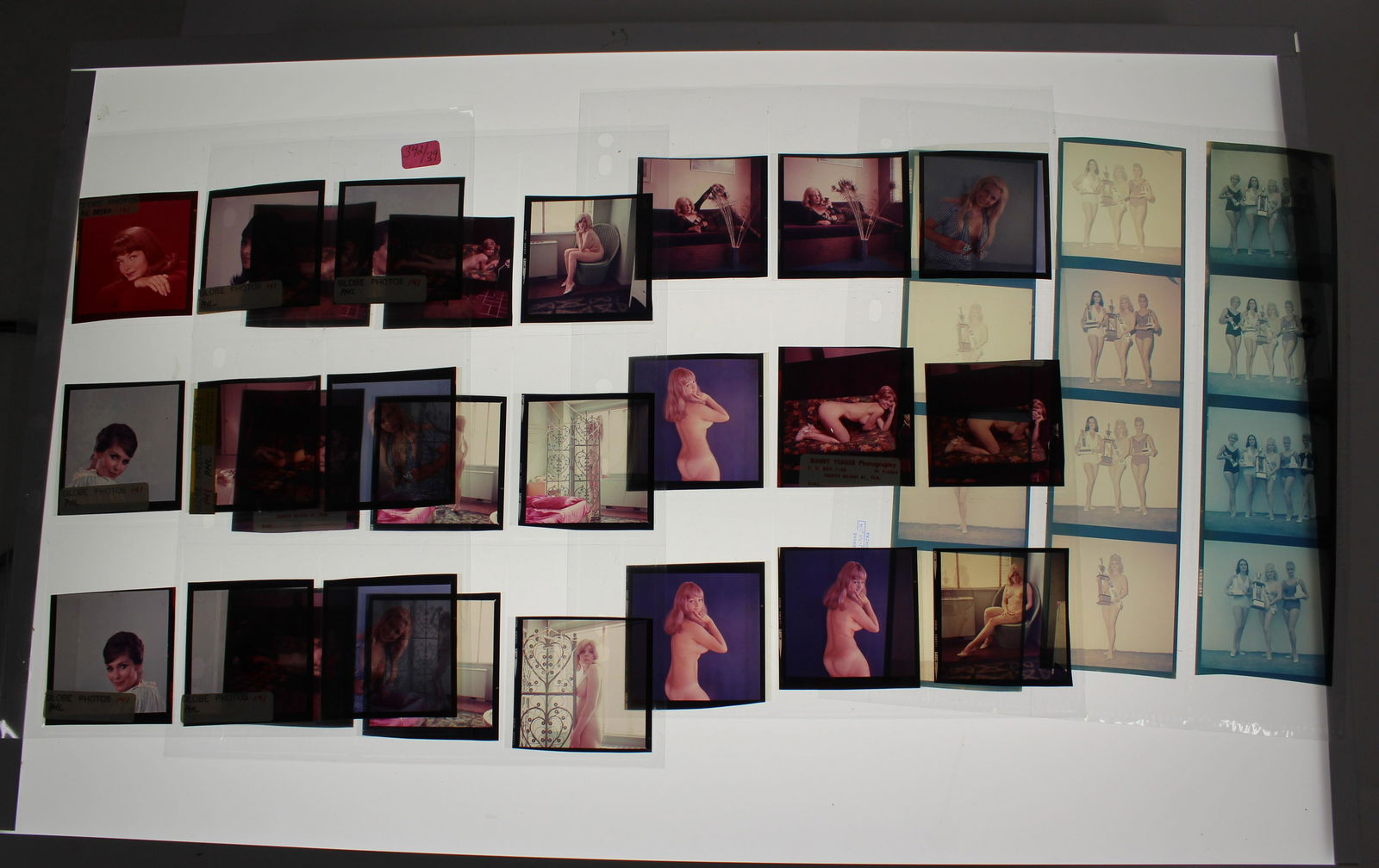 (39) 3x3 Transparencies. Globe Photos Label on(6). (1 of 3)