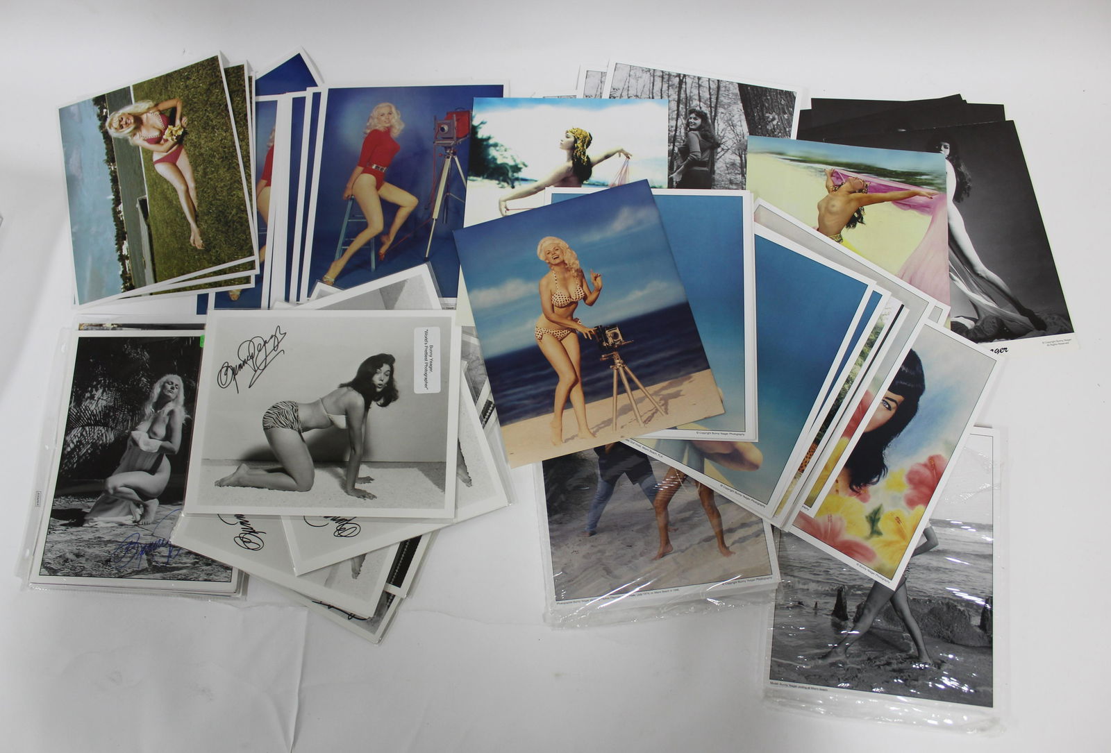(100)+ Photos Bettie Page, Bunny Yeager. (7) Sgd. (1 of 5)