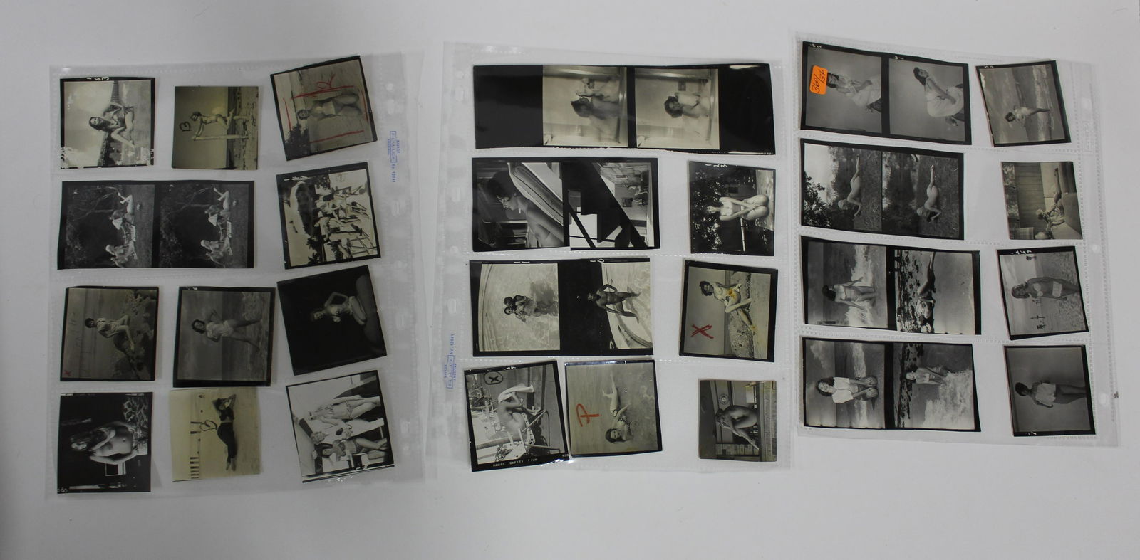 (36) 3x3 Photos of Models From Contact Sheets. (1 of 4)