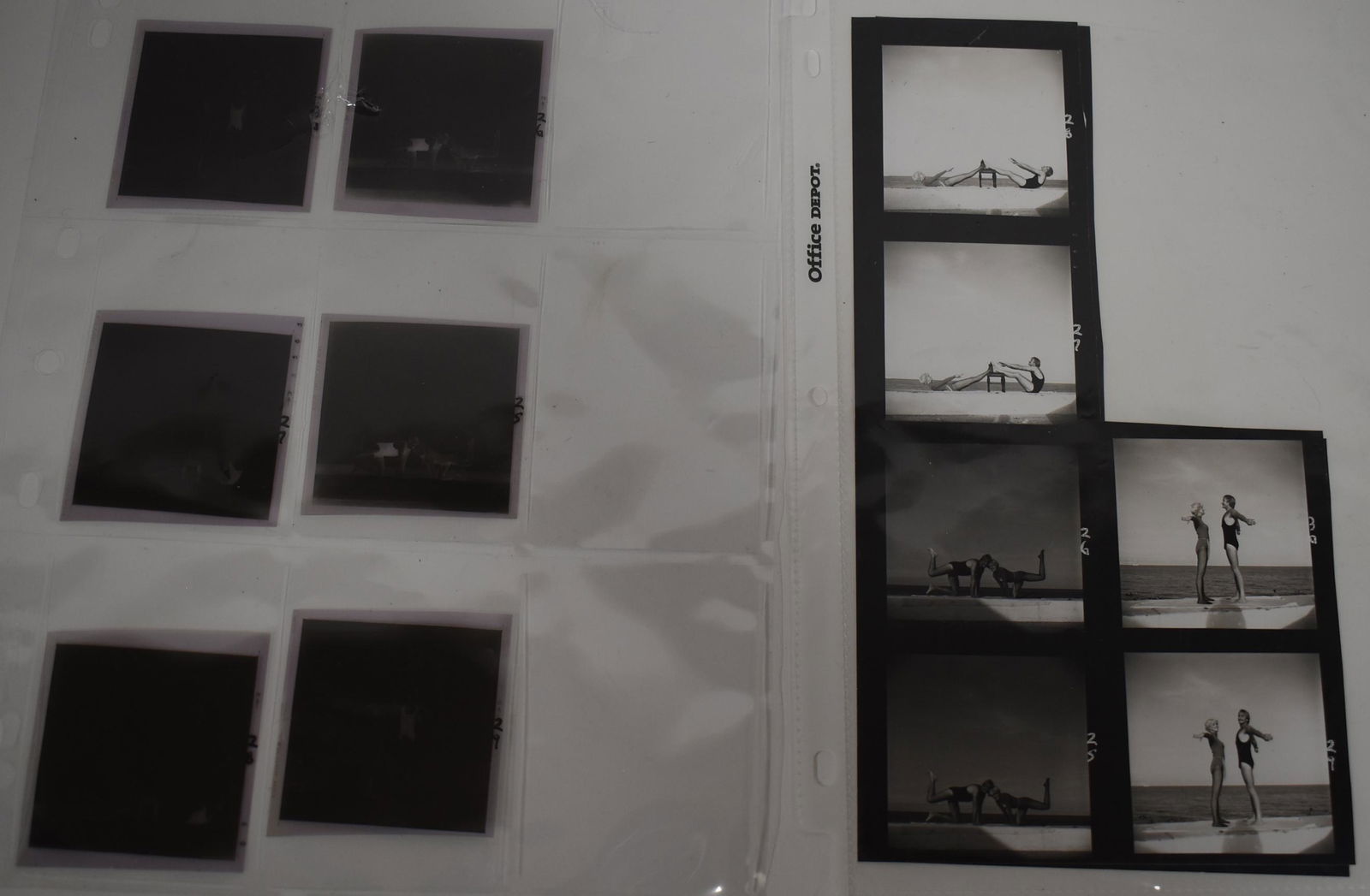 (6) 3x3 B&W Negatives. Contact Sheets (12) Images. (1 of 1)