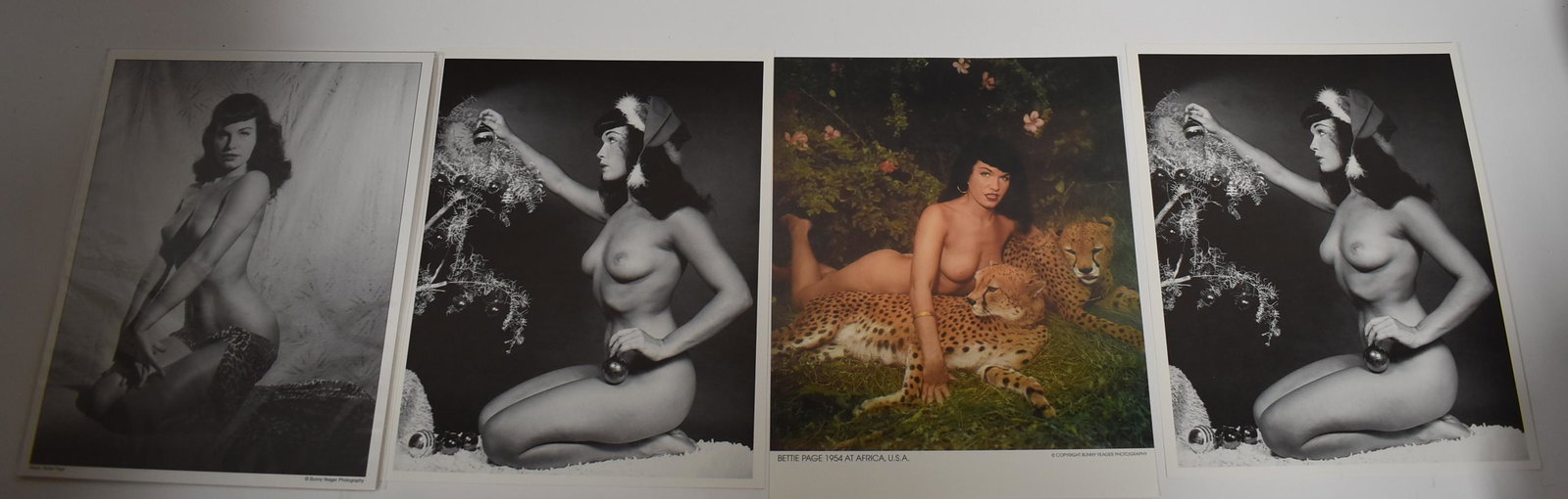 (150)+ 8x10 Photos Bettie Page.: 8x10 Double Stock. (4) Different Poses of Model Bettie Page.