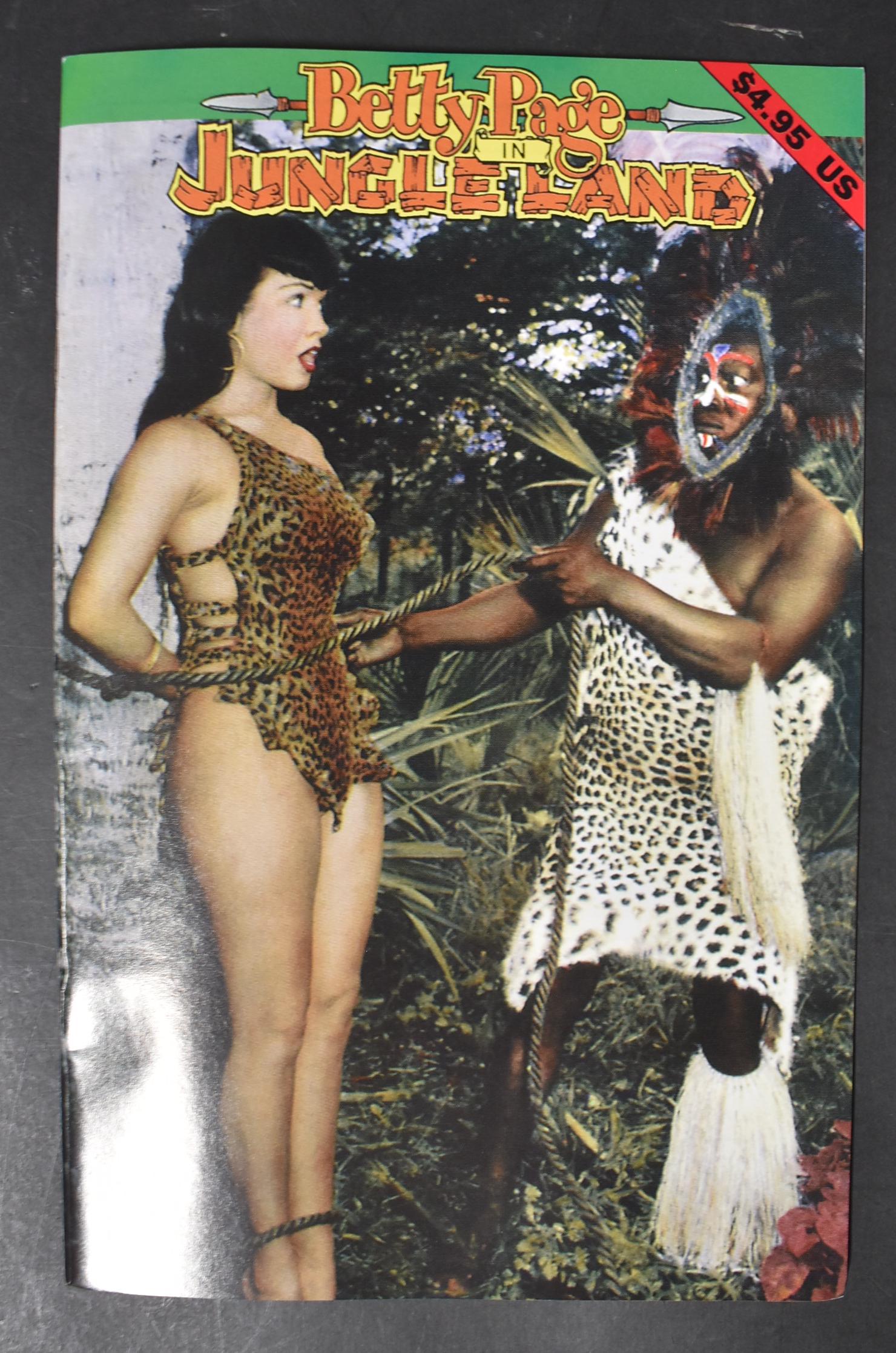 (200)+" Betty Page in jungle land.": (200)+ Magazines. 10x7 Black & White Photos of "Betty Page In Jungleland." By Bunny Yeager.