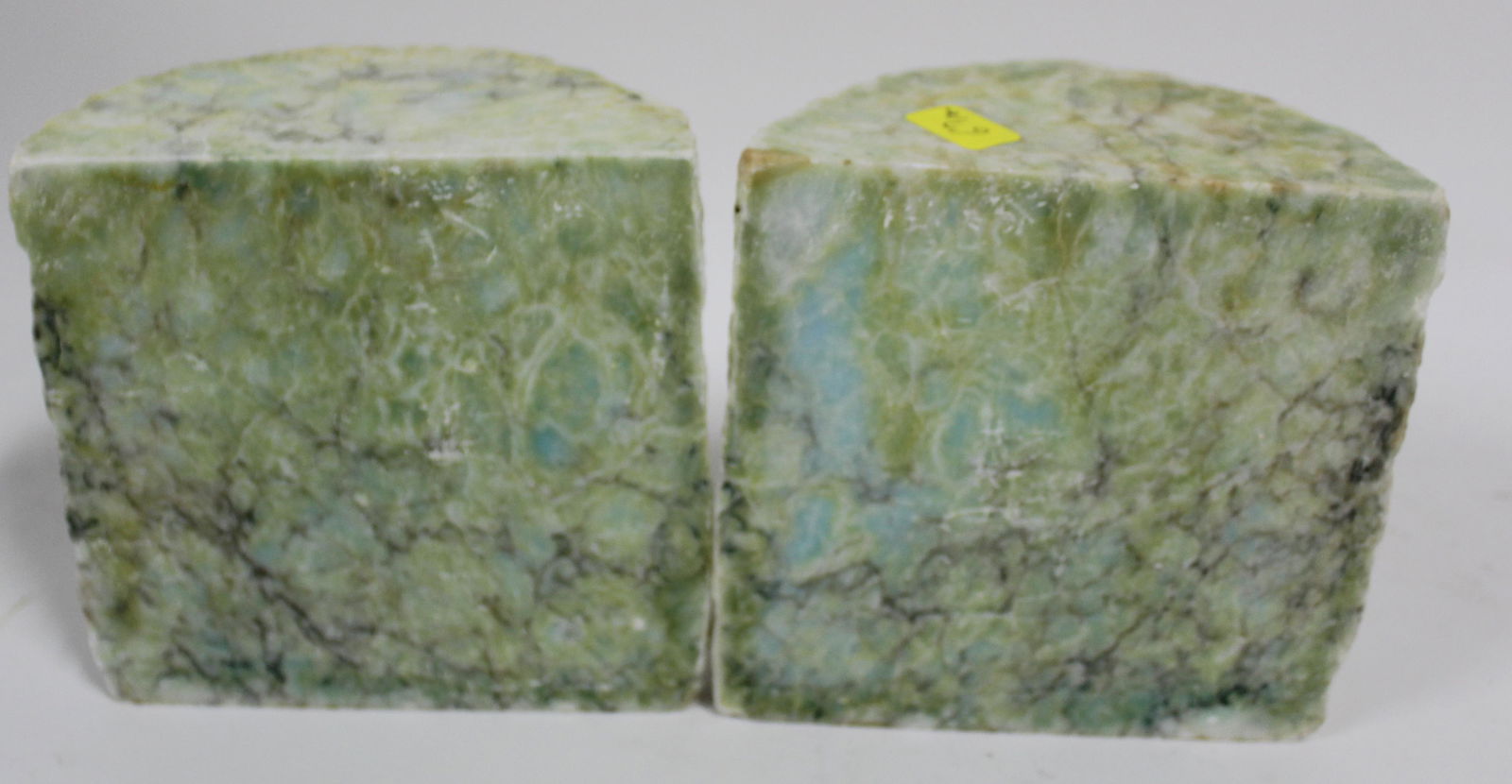 Pr. Marble "Bark" Bookends. (1 of 2)