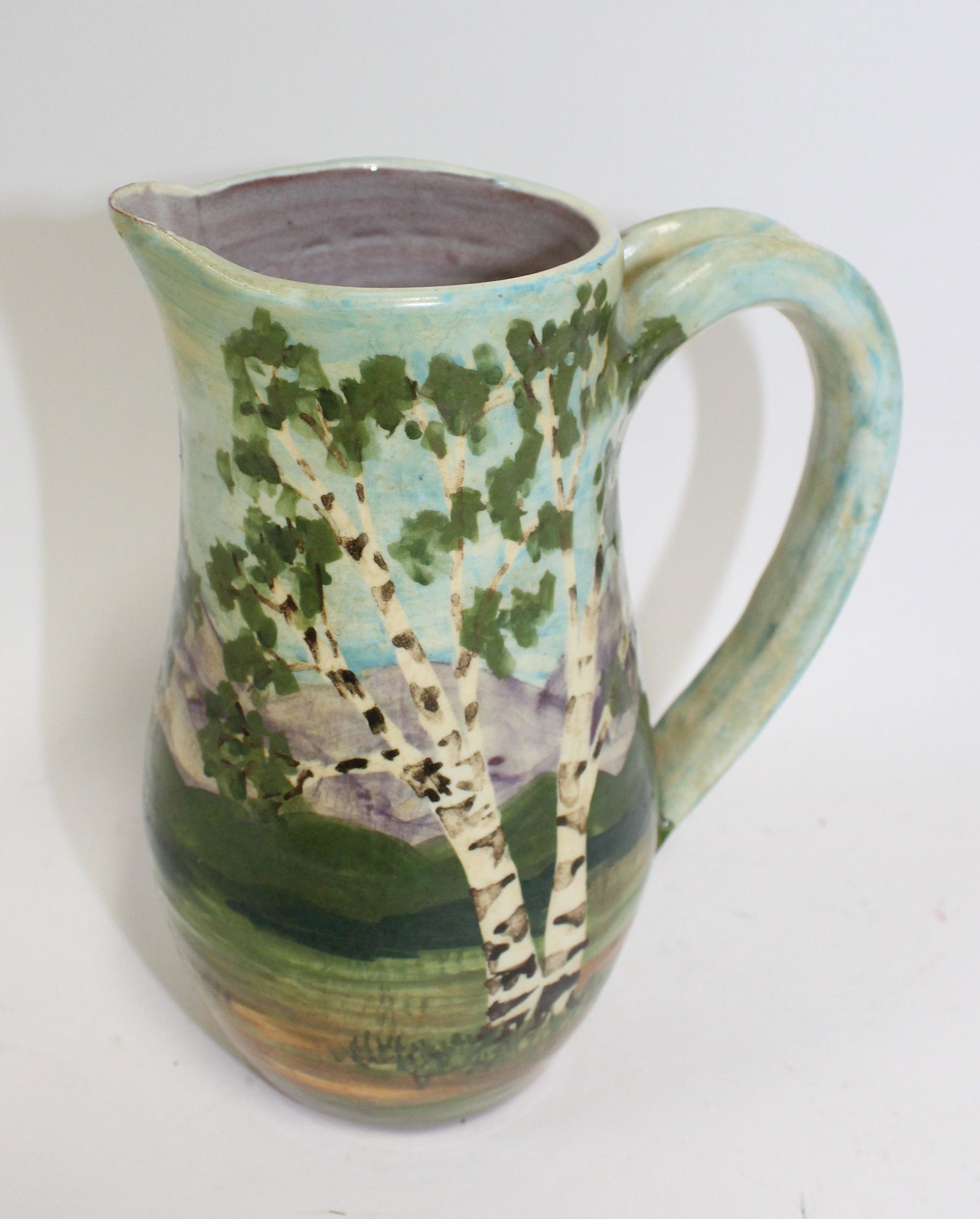 Studio Pottery Vase with Birch Trees (1 of 3)
