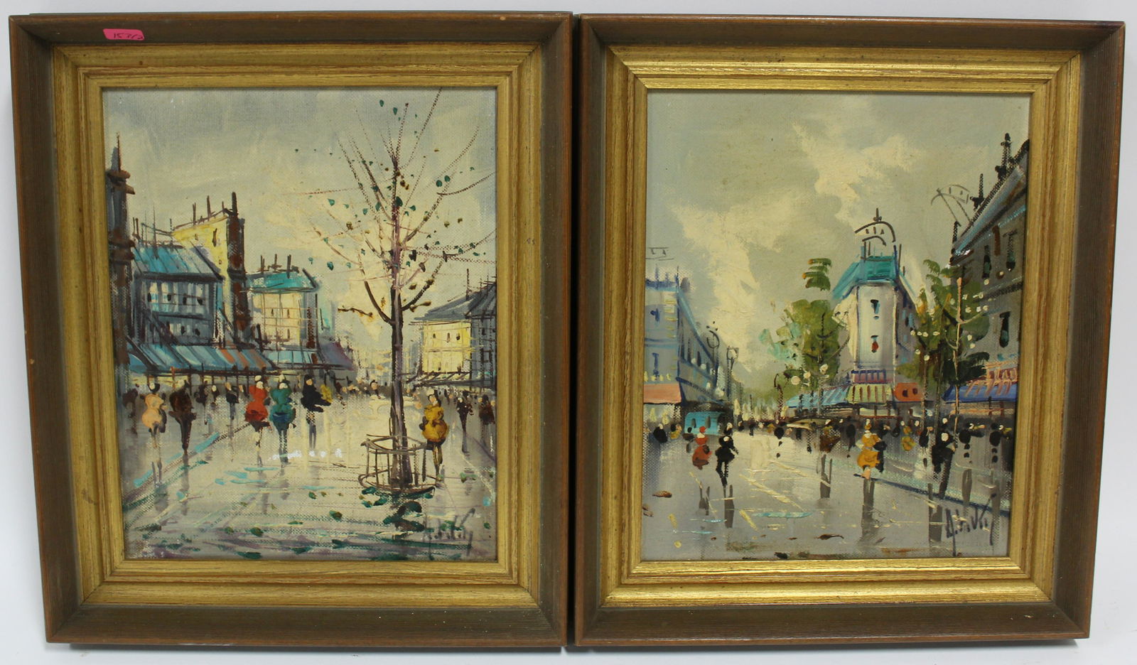 European City Scene Paintings Sgd. (2) (1 of 5)