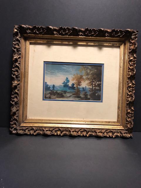 Watercolor landscape signed Crosthwaite (1 of 4)