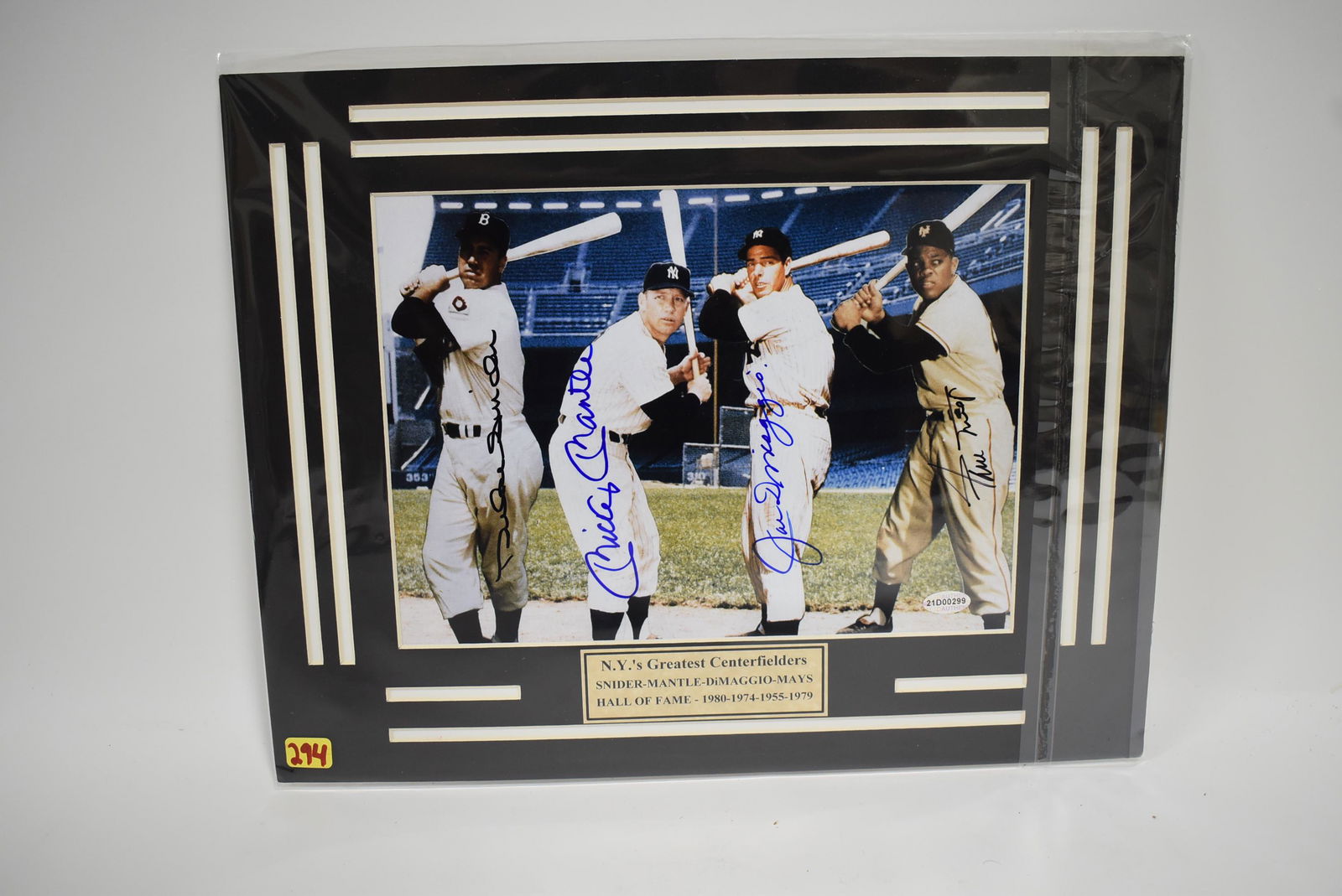 Snider, Mantle, DiMaggio, Mays Sgd. Photo (1 of 3)