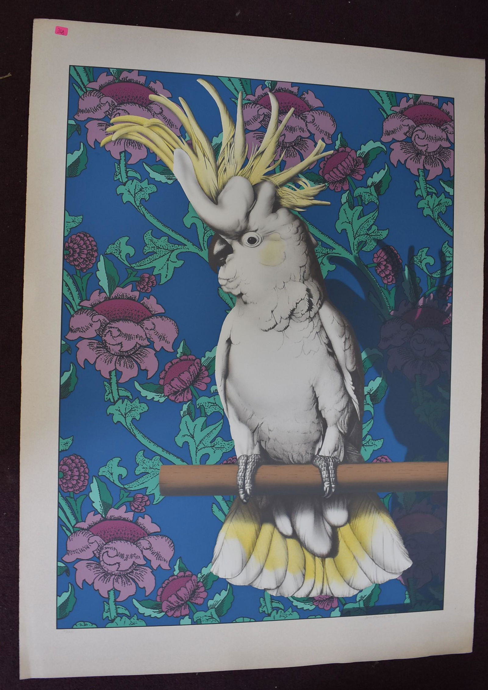 Tom Palmore. Lithograph. Ltd. Ed. 65/100 Cockatoo (1 of 3)