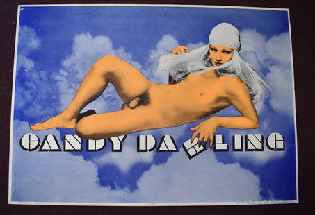 Richard Bernstein A.P. Lithograph. Sgd by Artist &: Sgd. lower right Richard Bernstein. Signed lower left Candy Darling. 23" x 32 1/2"