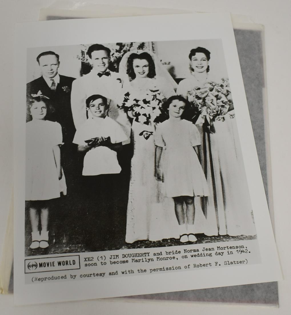 Norma Jean Mortensen Wedding Photo and Negative: C. 1942. Just prior to becoming Marilyn Monroe.