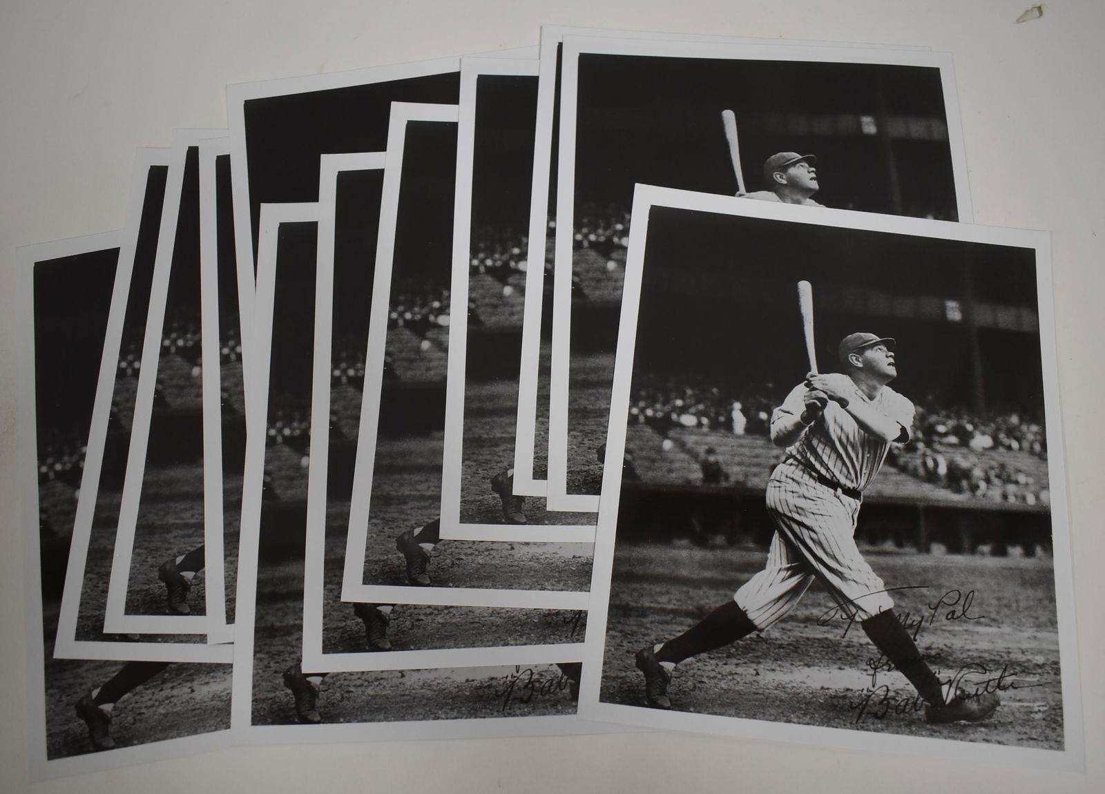 Babe Ruth Photos Signed in the Negative (13) (1 of 1)