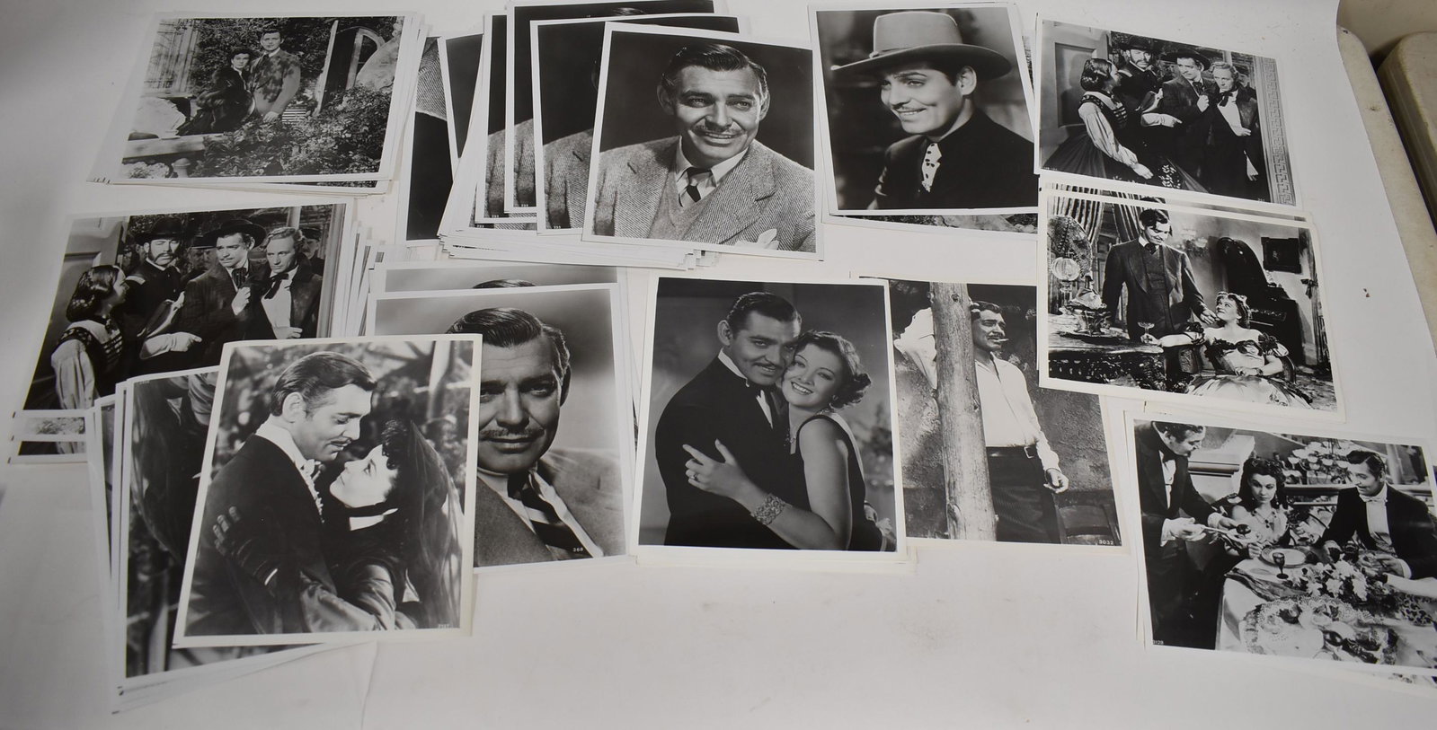 Collector's Lot of Clark Gable Photos (approx. 80): A few different images with many duplicates. All 8 x 10.