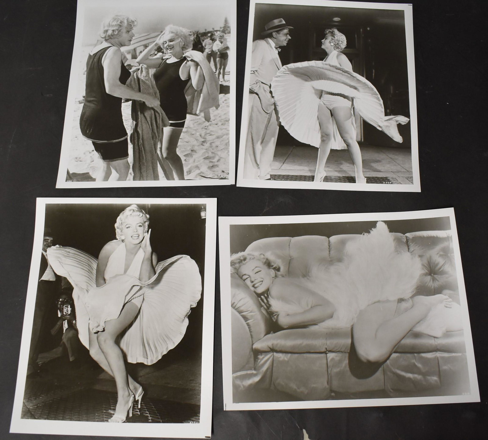 Marilyn Monroe Photographs (4): One rarely seen and three others. 8 x 10.