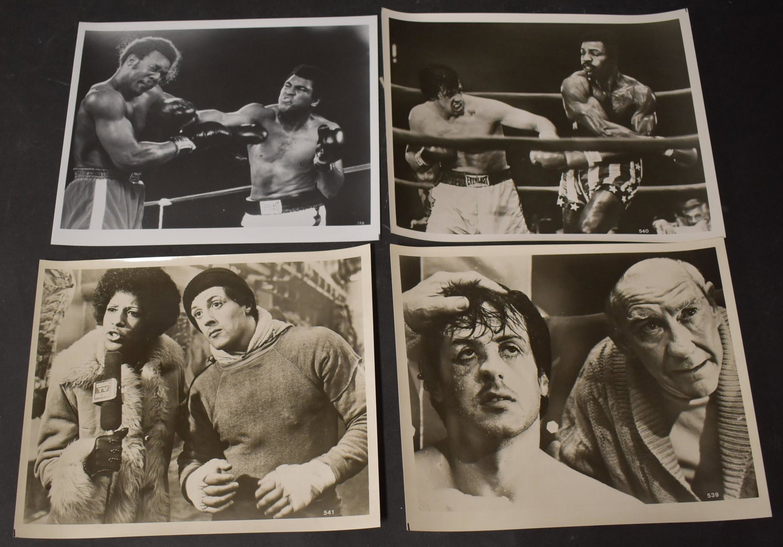 Muhammad Ali and Rocky Photos (4): 8 x 10.