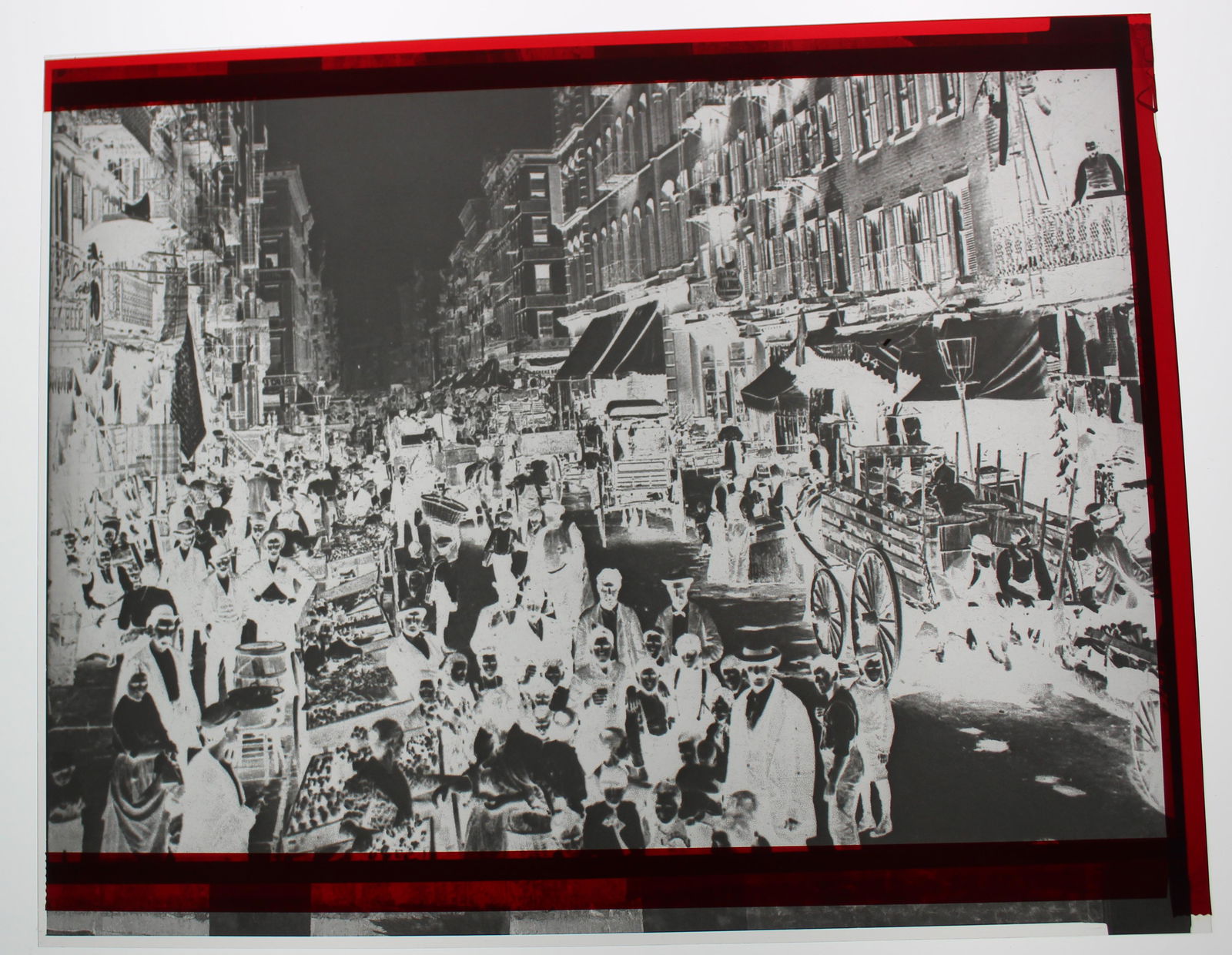 Negative of Mulberry Street NYC C. 1900 (1 of 1)