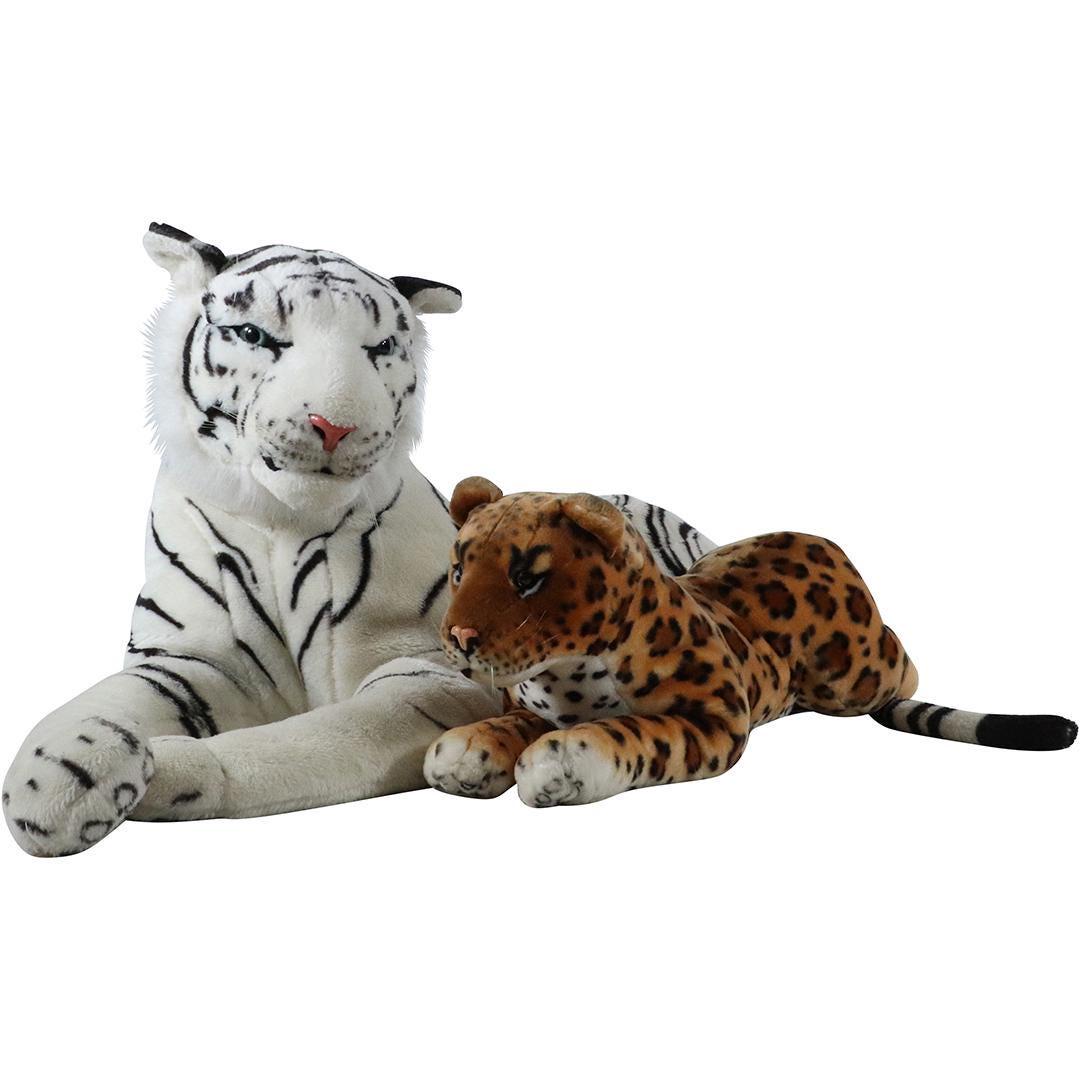 Tiger and Spotted Leopard Large Stuffed Animal Toys (1 of 4)