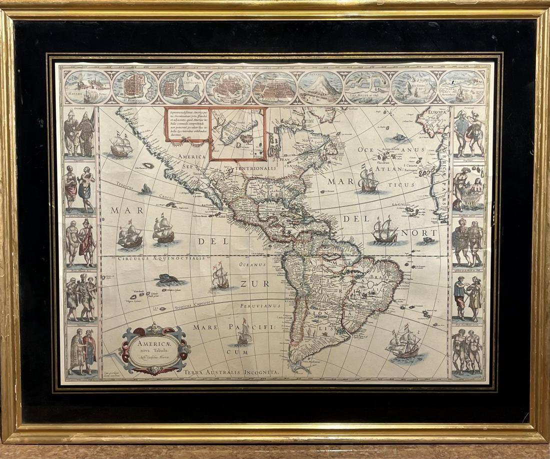 Antique Map of America - Americae Nova Tabula (1 of 6)