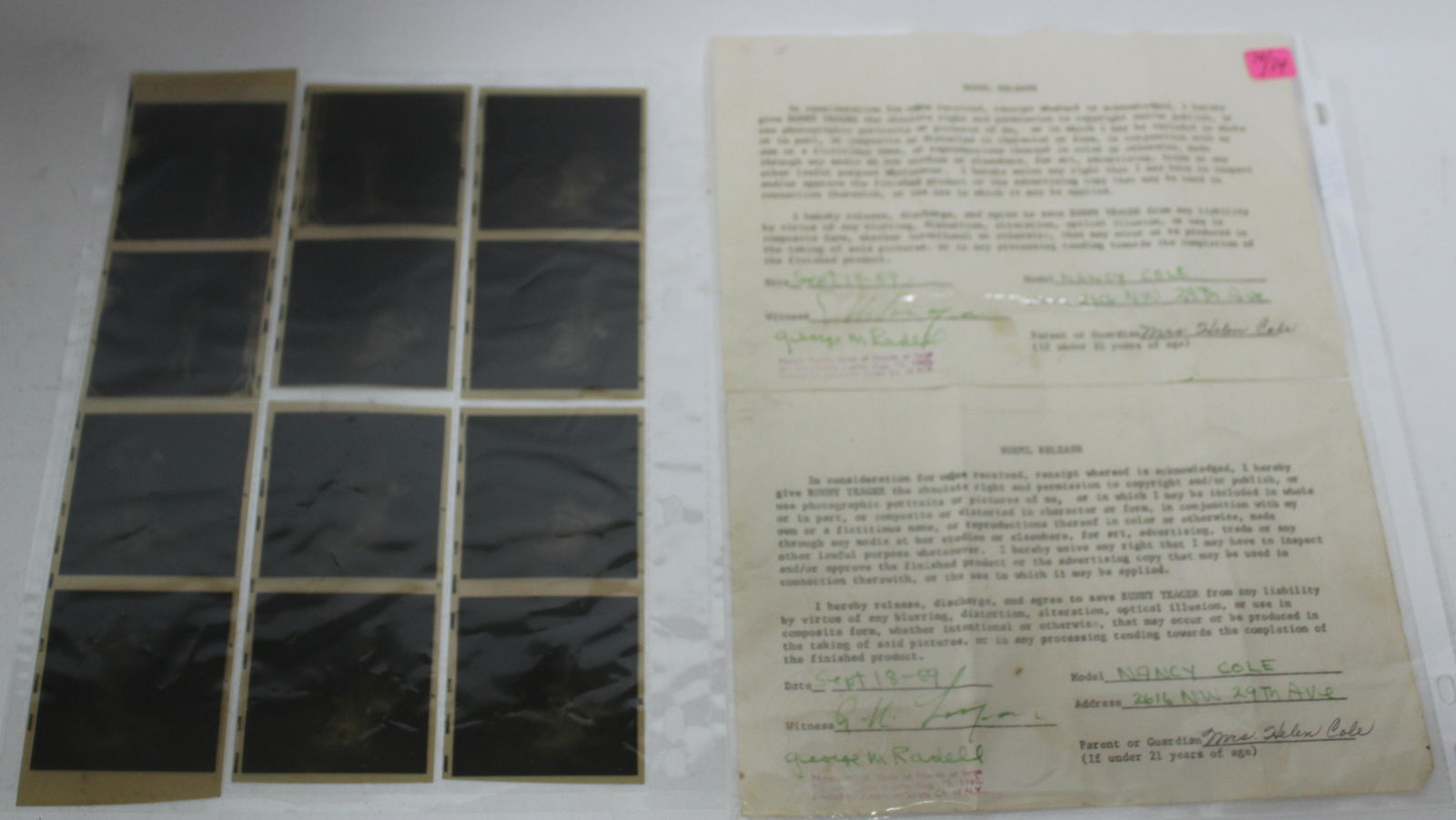 (2) Model Release Documents: September 18,1959 . With (1 of 6)