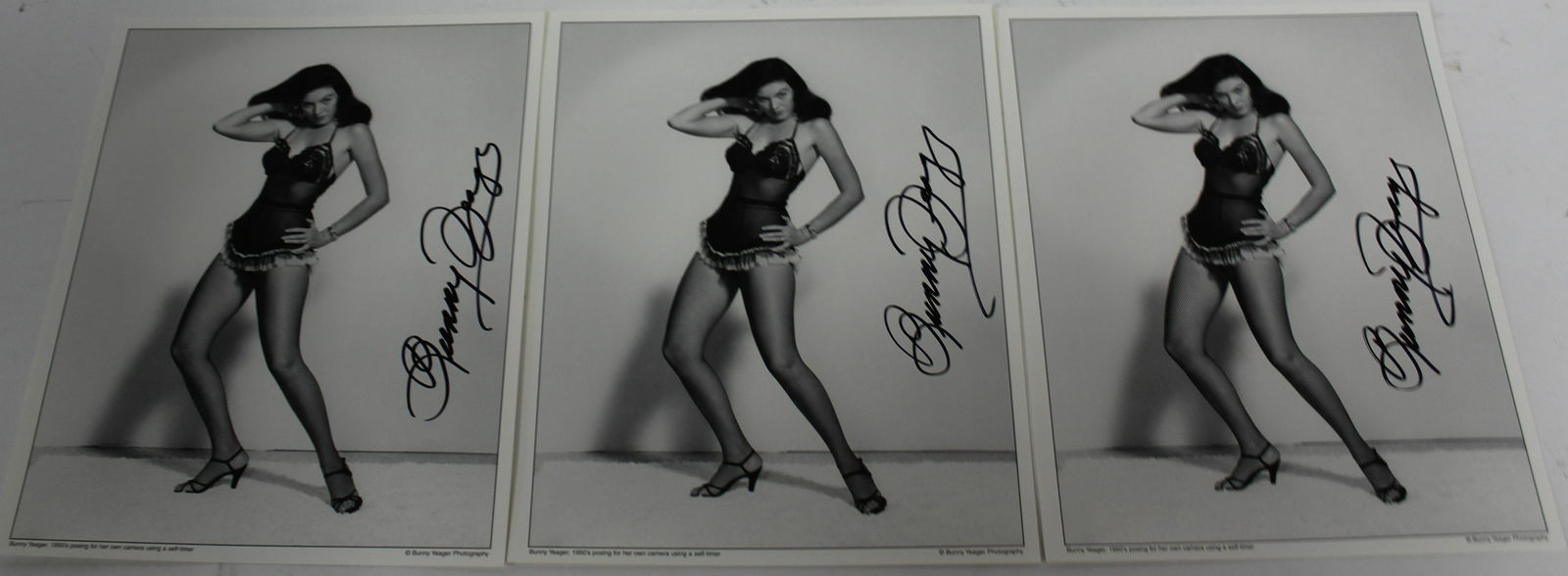 Bunny Yeager Self Timed 1950's Photos, Signed (3) (1 of 1)