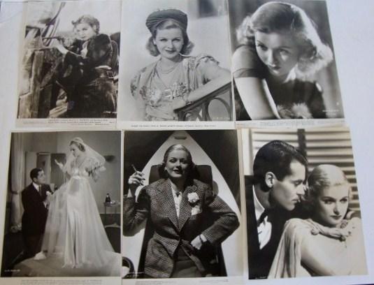 JOAN BENNETT MOVIE STILLS (64): Wedding Present, Paramount, 1936 - 1 scene; with her family stepping off a plane; turning a spade in the dirt of her future home, news article on reverse; 2 c/u glamour shots; at the Coconut Grove in 