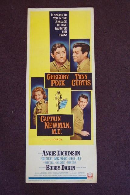THREE MOVIE POSTER INSERTS: Neptune's Daughter. MGM, 1949. Williams, Skelton, Montalban, Wynn, Cugat. 14 x 36. F.; See Here Private Hargroe. MGM, 1944. Walker, Reed, Wynn. 14 x 36. VF-F.; Captain Newman, M.D. Universal, 1964. Pe
