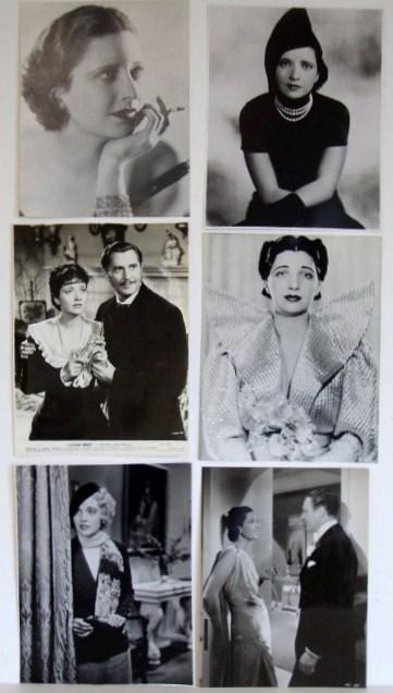 KAY FRANCIS ALBUM OF MOVIE STILLS (49): c/u glamour shot (1); Dr. Monica, 1934, scene (1); British Agent, 1934, scene with Leslie Howard (1); Living on Velvet, 1935, scene with George Brent (1); Stranded, 1935 (1); The Goose and the Gander,
