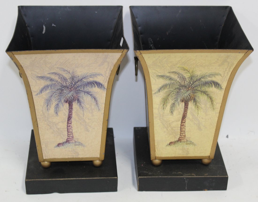 Pr. of French Style Tole Flower + Ice Bucket (1 of 4)