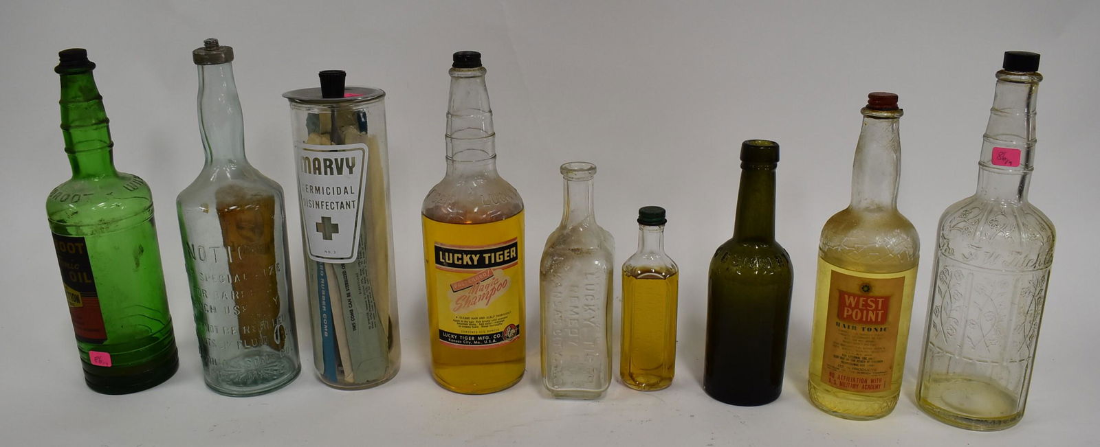 Vintage Barber Shop Bottles & Comb Holder (9) (1 of 1)