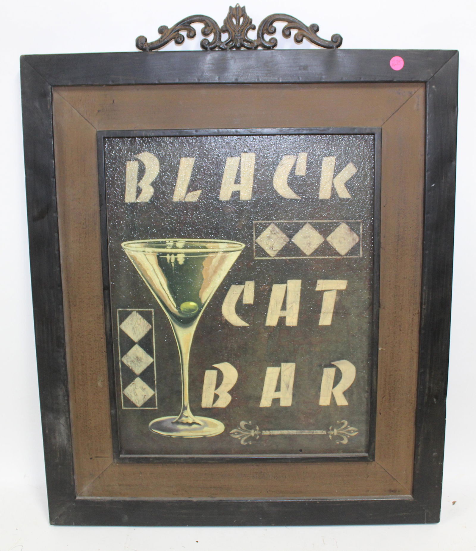 Figural Framed Bar Sign. (1 of 1)