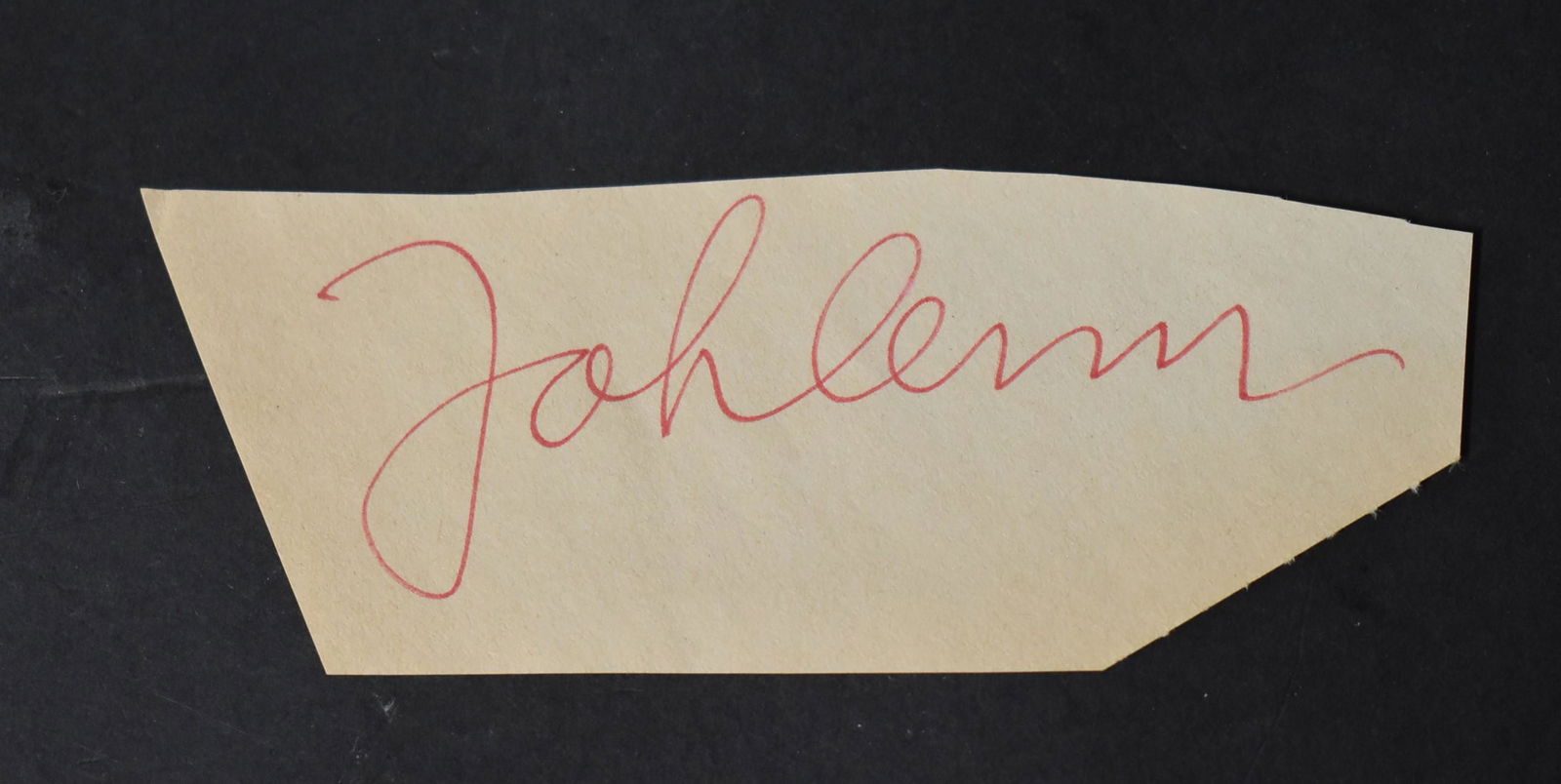 John Lennon WFIL 1975 Auto: Signature is on a white colored piece of paper on which he has autographed very nicely in red ball point pen. Obtained in May 1975 when Lennon was a special guest house of WFIL radio station. Includes