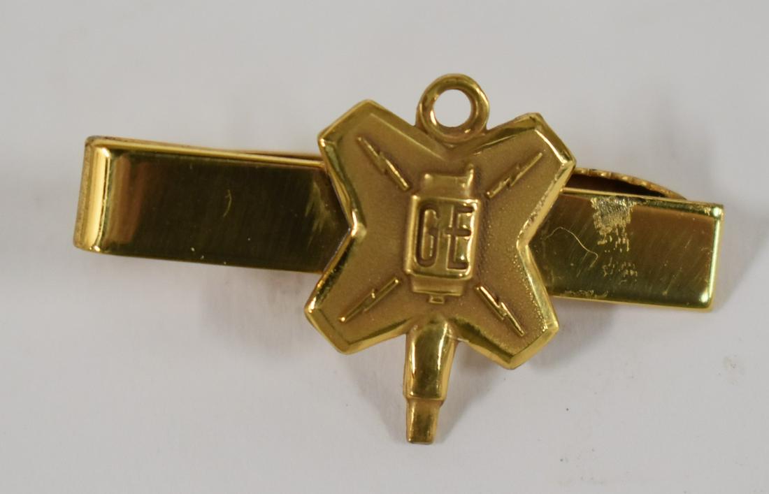 General Electric Gilded Tie Clip: Erffmeyer & Sons Co, Inc. Milwaukee. Pin is approx 1.5 in.