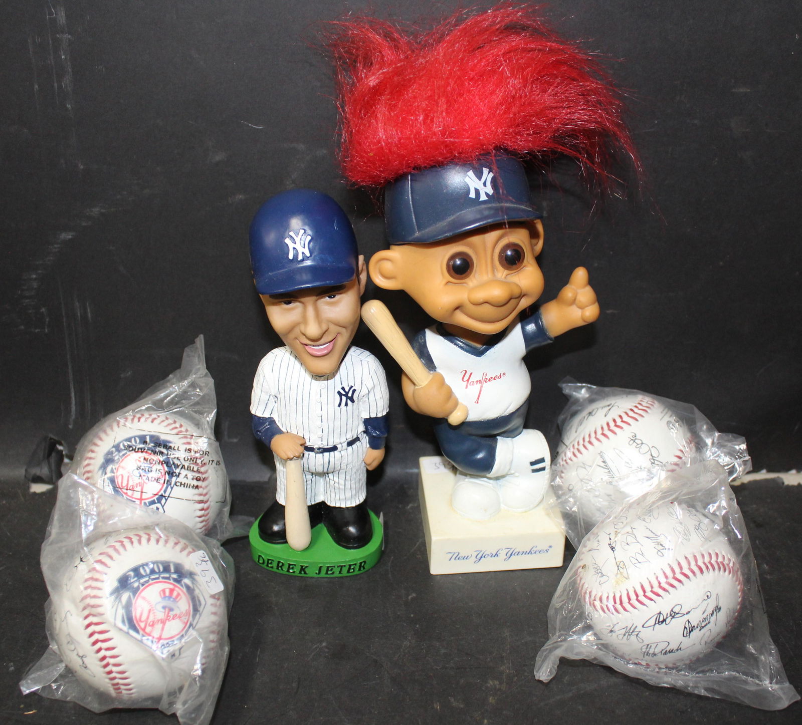 Yankees Baseballs & Bobbleheads (6) (1 of 1)
