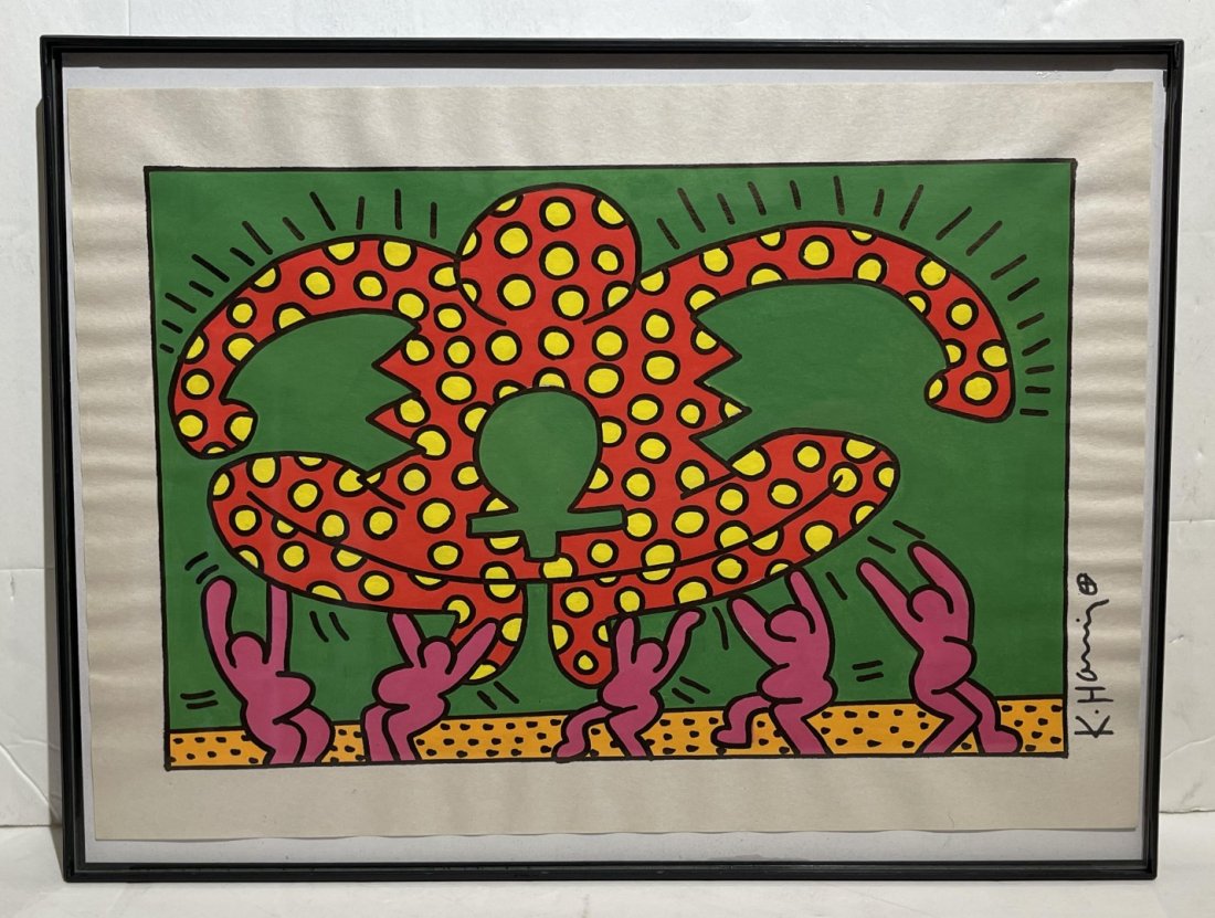 Keith Haring(after); 20thC. Felt -Tip Drawing (1 of 3)