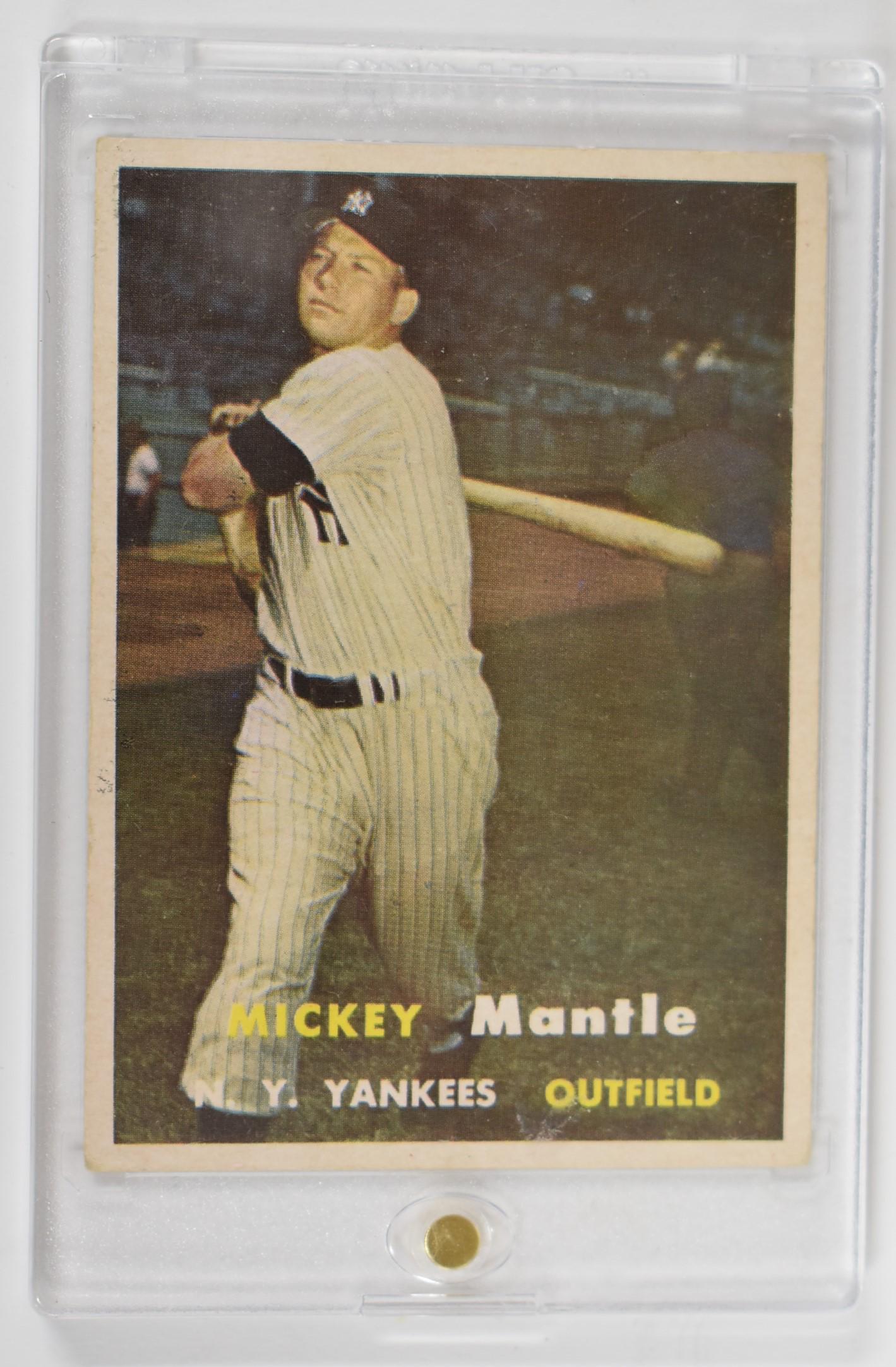 1957 Topps Mickey Mantle Card (1 of 2)