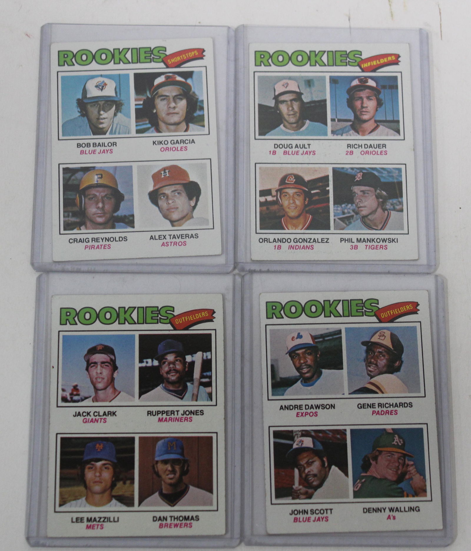 1977 Topps Rookie Baseball Card Lot. (4) (1 of 4)