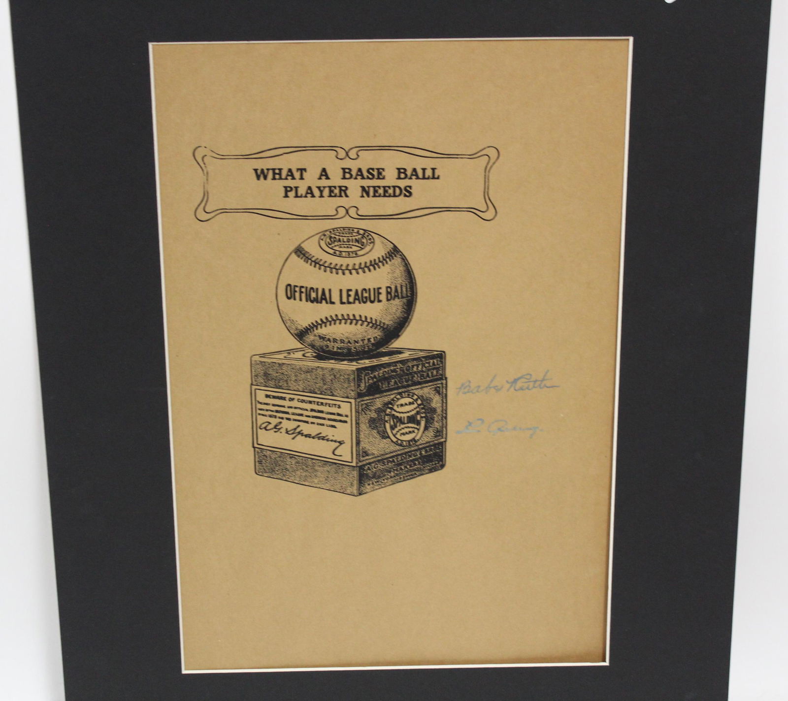 Babe Ruth & Lou Gehrig Autographs on Poster (1 of 3)