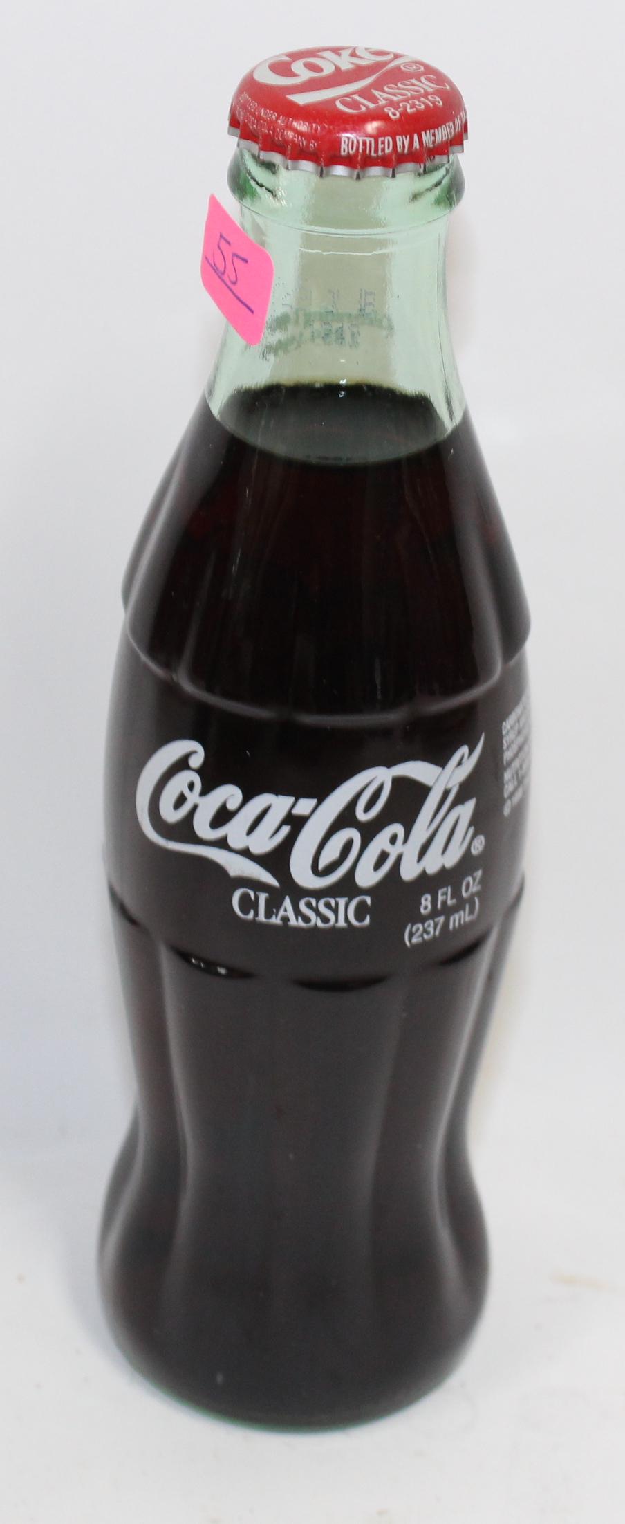 Coca-Cola 140th Yr. Bottle for A & P: Celebrating 140 Years Bottle 1889-1999 with 140 A & P logo. 8 oz bottle . Nevr opened.